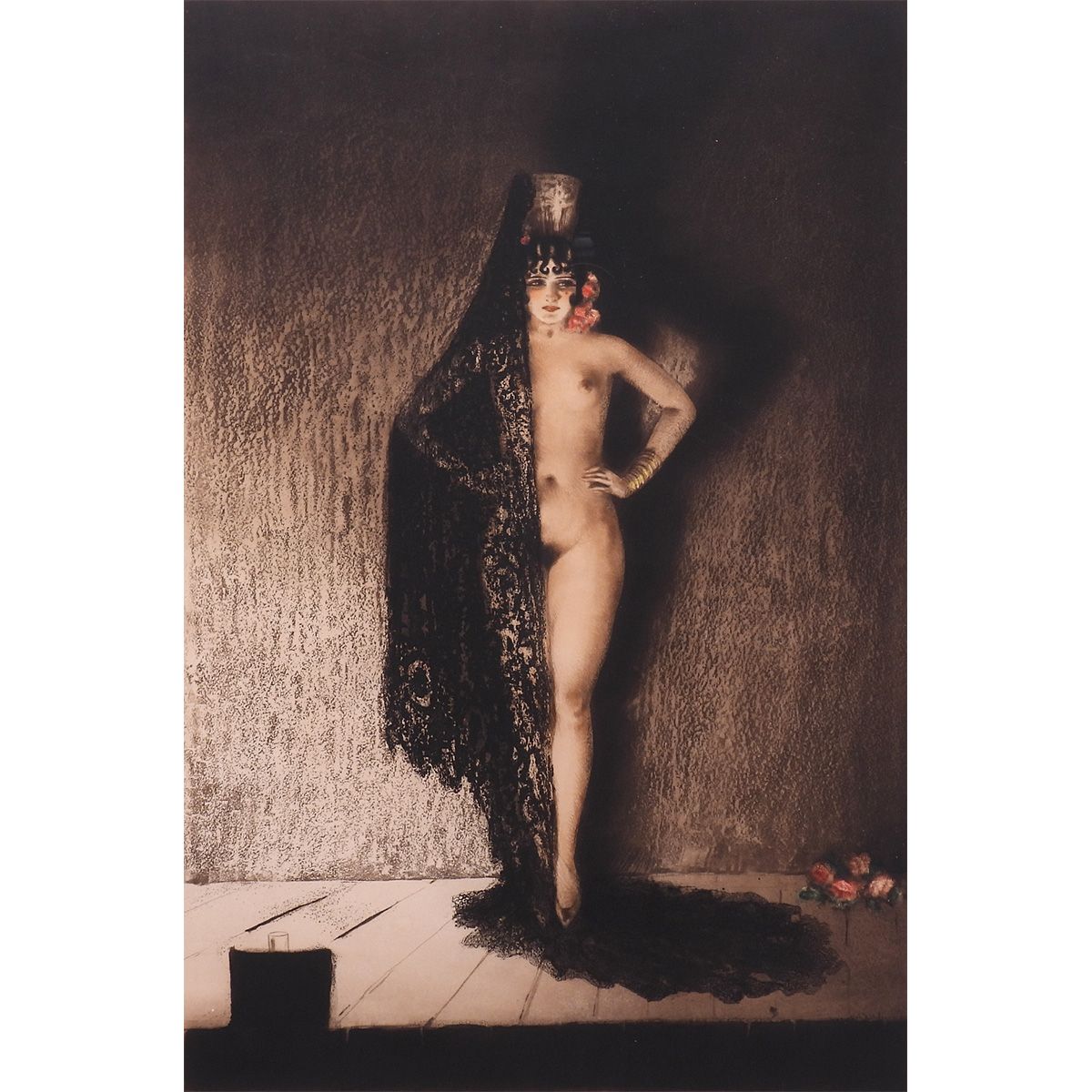 ルイ イカール コンチータ 人物画 女性像 美人画 裸婦 オペラ 舞台 作家直筆サイン 11日まで展示 版画 絵画 げ交渉