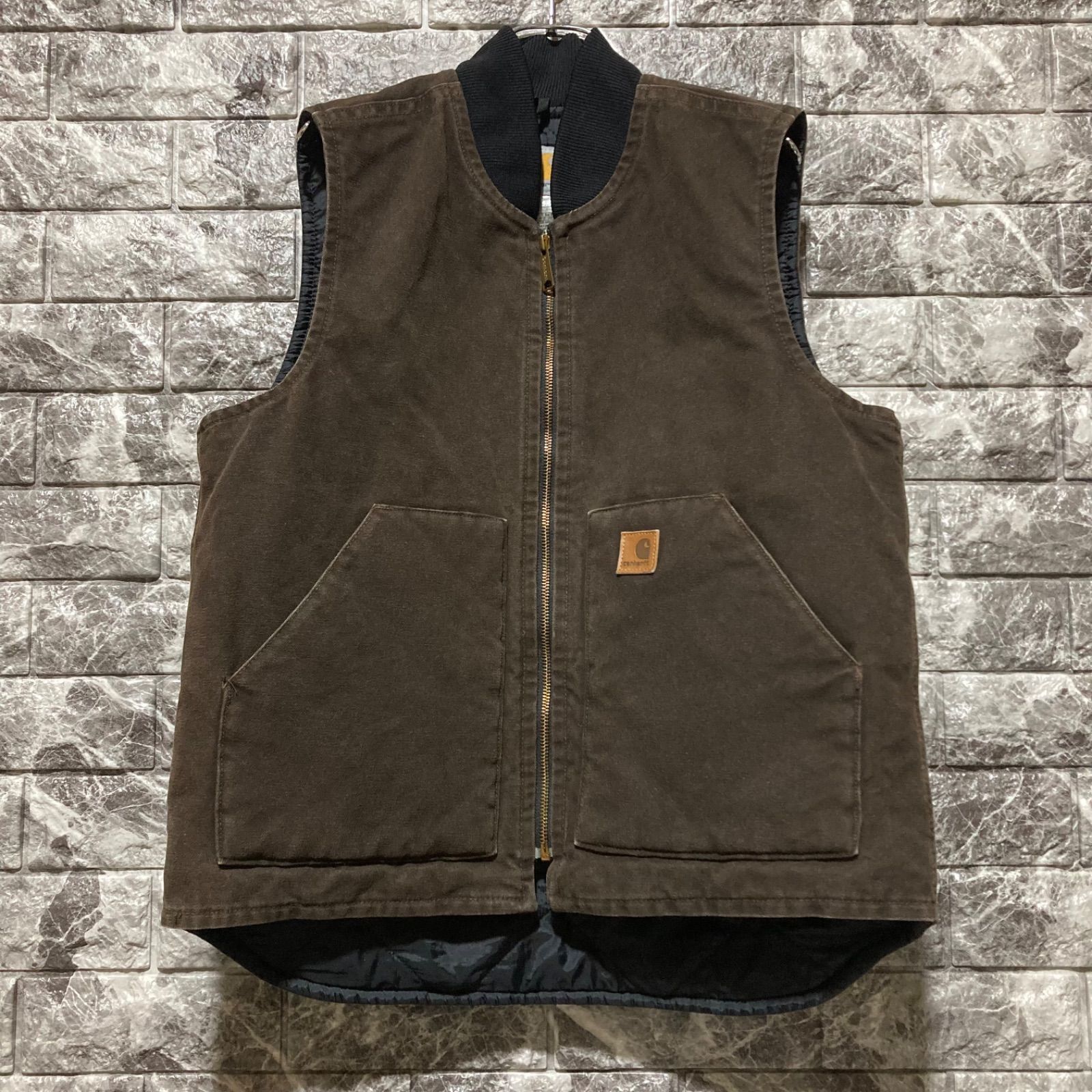 CARHARTT ダックベスト M ダークブラウン カーハート DUCK VEST