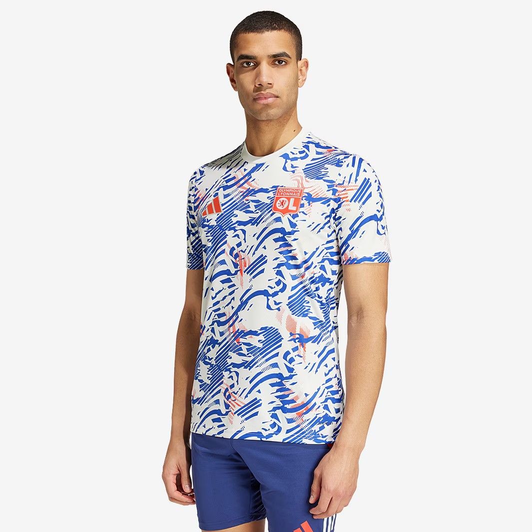 adidas リヨン 24 25 プレマッチシャツ ウォームアップ アディダス