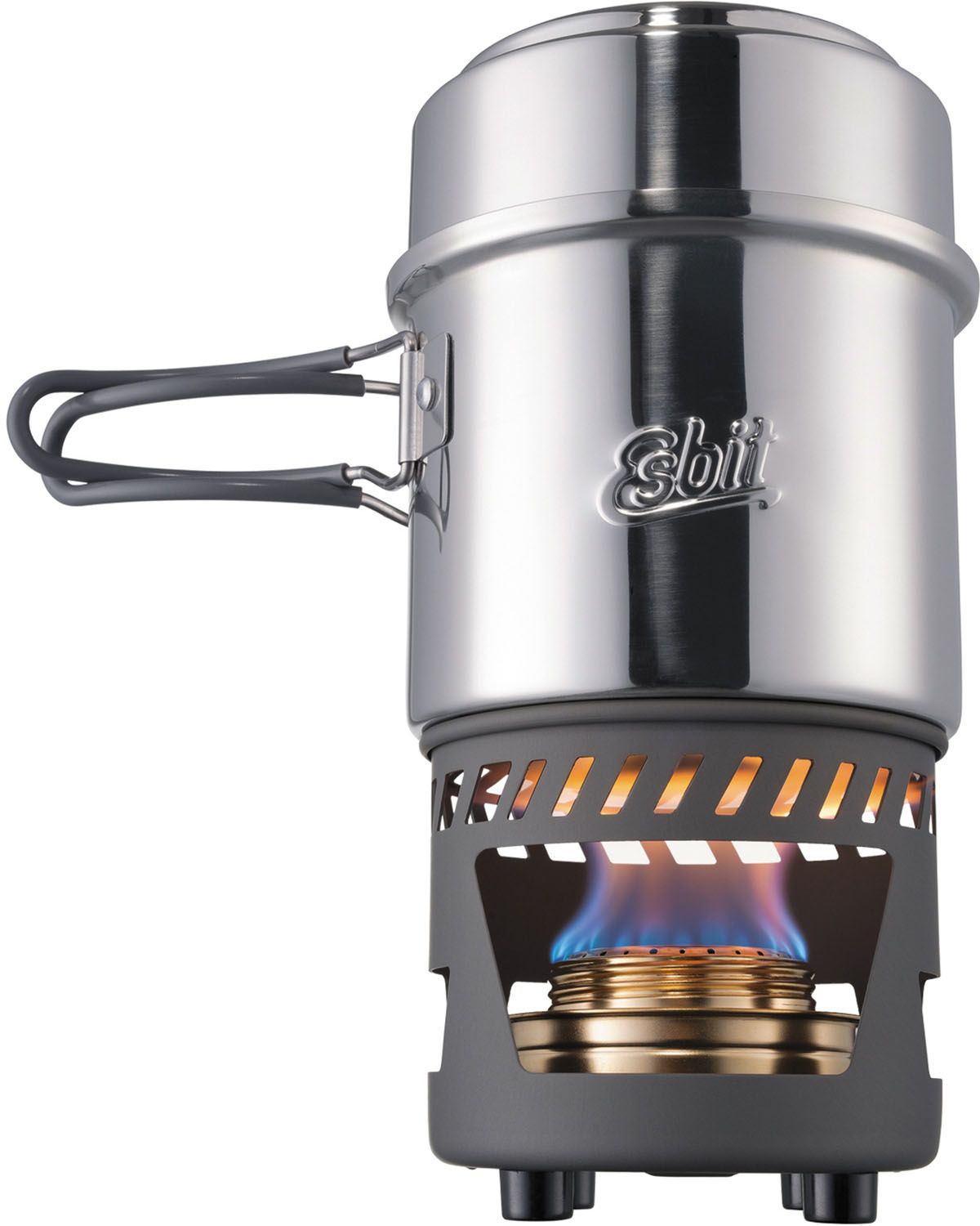 エスビット Esbit アウトドア 985ml ステンレスクックセット アルコールバーナー付 クッカー キャンプ ESCS985ST0 -