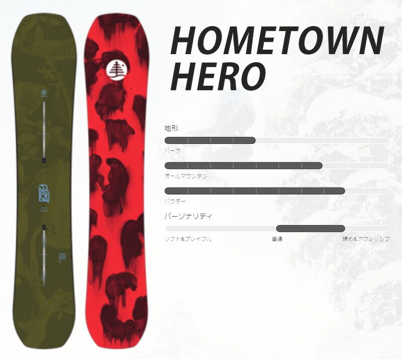 25-26 BURTON バートン HERO ホームタウンヒーロー メンズ レディース スノーボード パウダー 板 2026