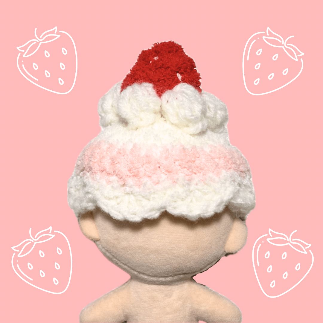 ぬい服｜10cm 12cm 13cm 14cm｜もこもこショートケーキのお帽子