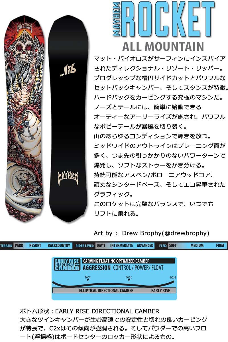 25-26 LIB TECH リブテック MAYHEM ROCKET メイヘムロケット メンズ スノーボード パウダー スノーサーフ メイヘム 板 2026