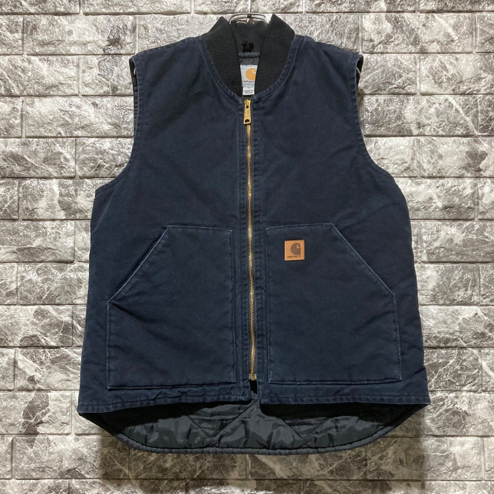 カーハート Carhartt ダックベスト Ｍ ネイビー CARHARTT ダックベスト M ネイビー カーハート DUCK VEST ② - メルカリ