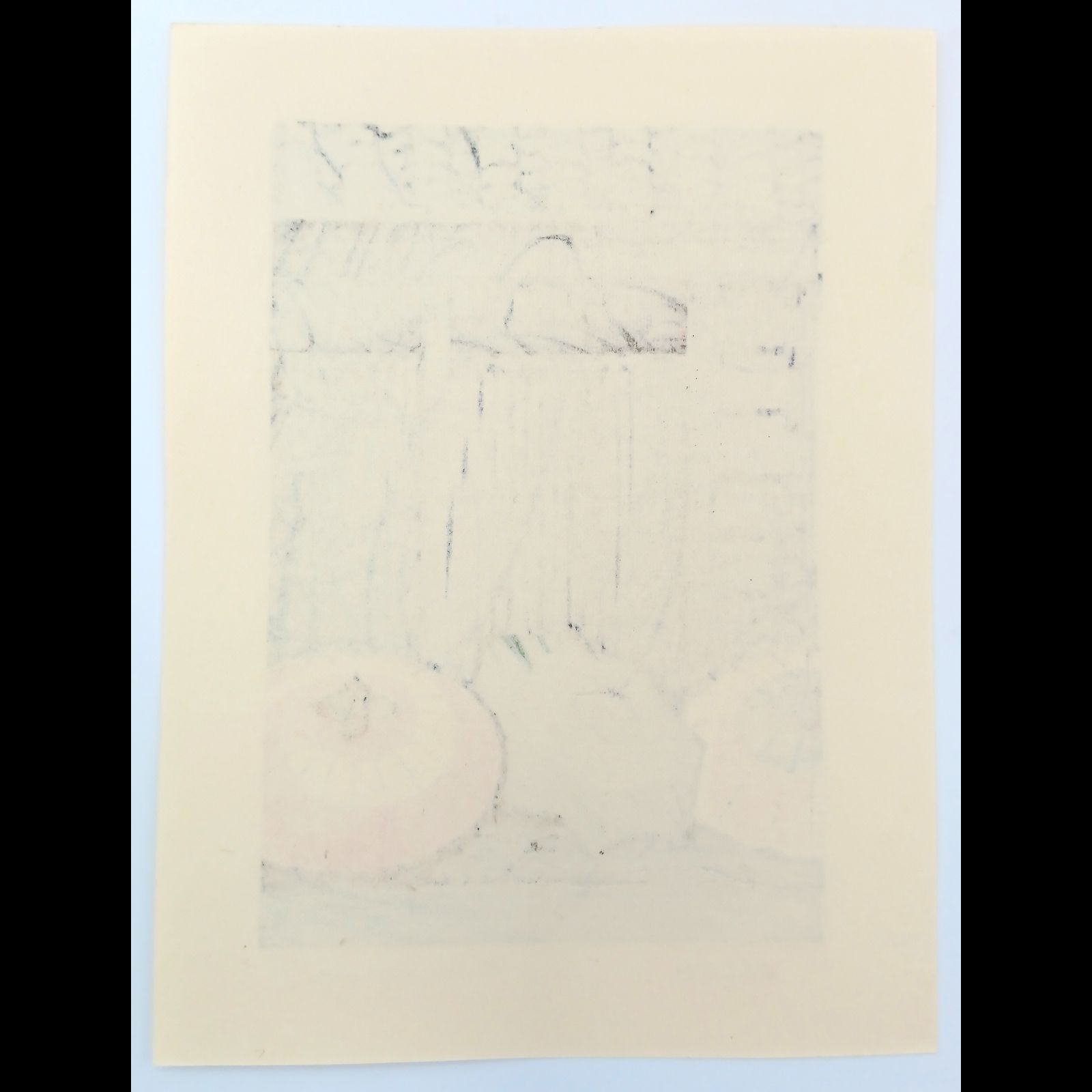 真作]創作版画 西嶋勝之先生木版画「かたしぐれ」サインあり 無限定