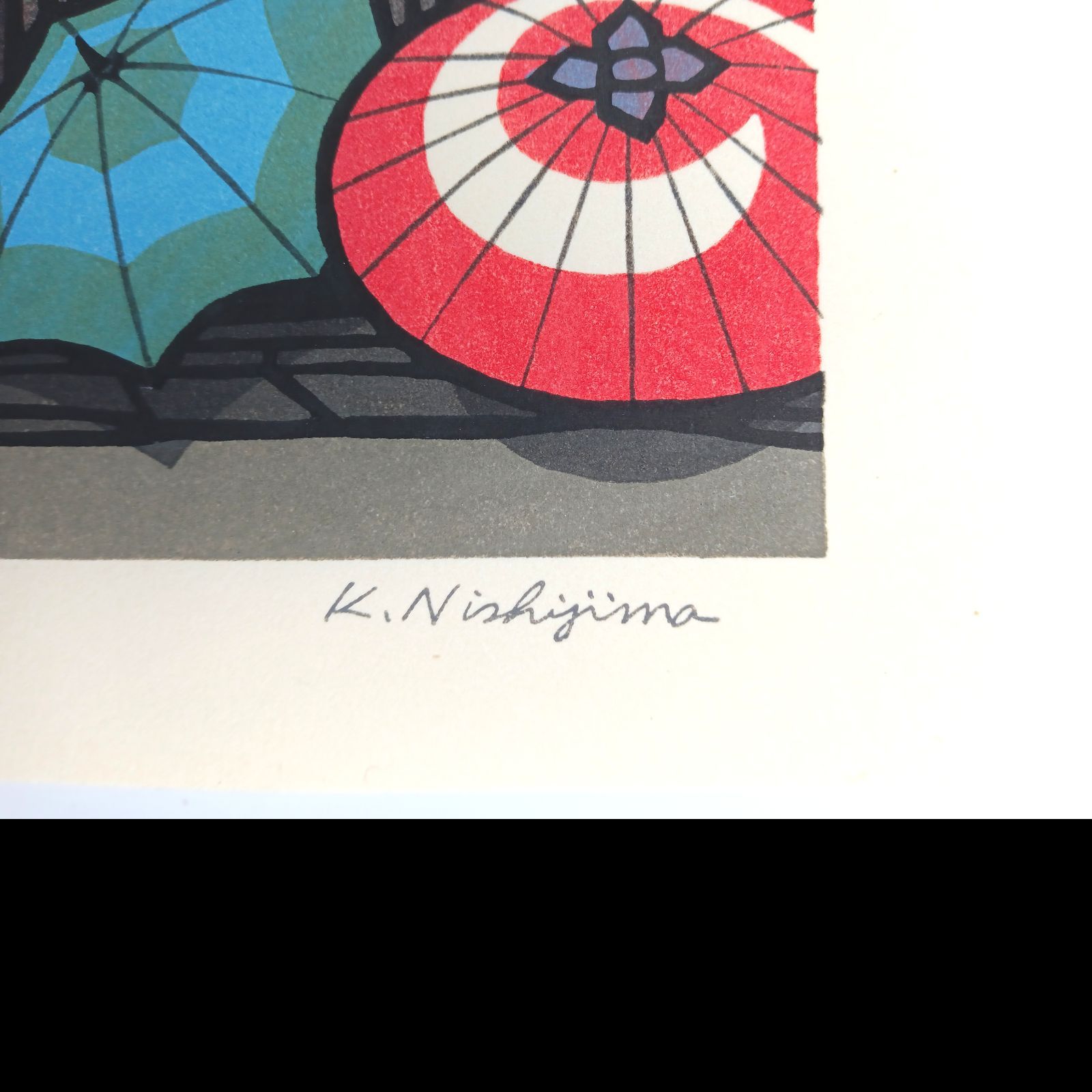 真作]創作版画 西嶋勝之先生木版画「かたしぐれ」サインあり 無限定
