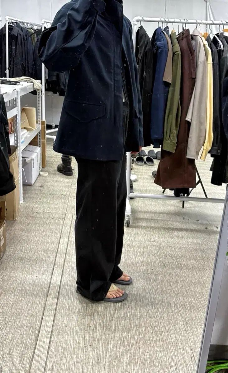 L エピセンター ツーリスト ウールブレンド パーカ ネイビー