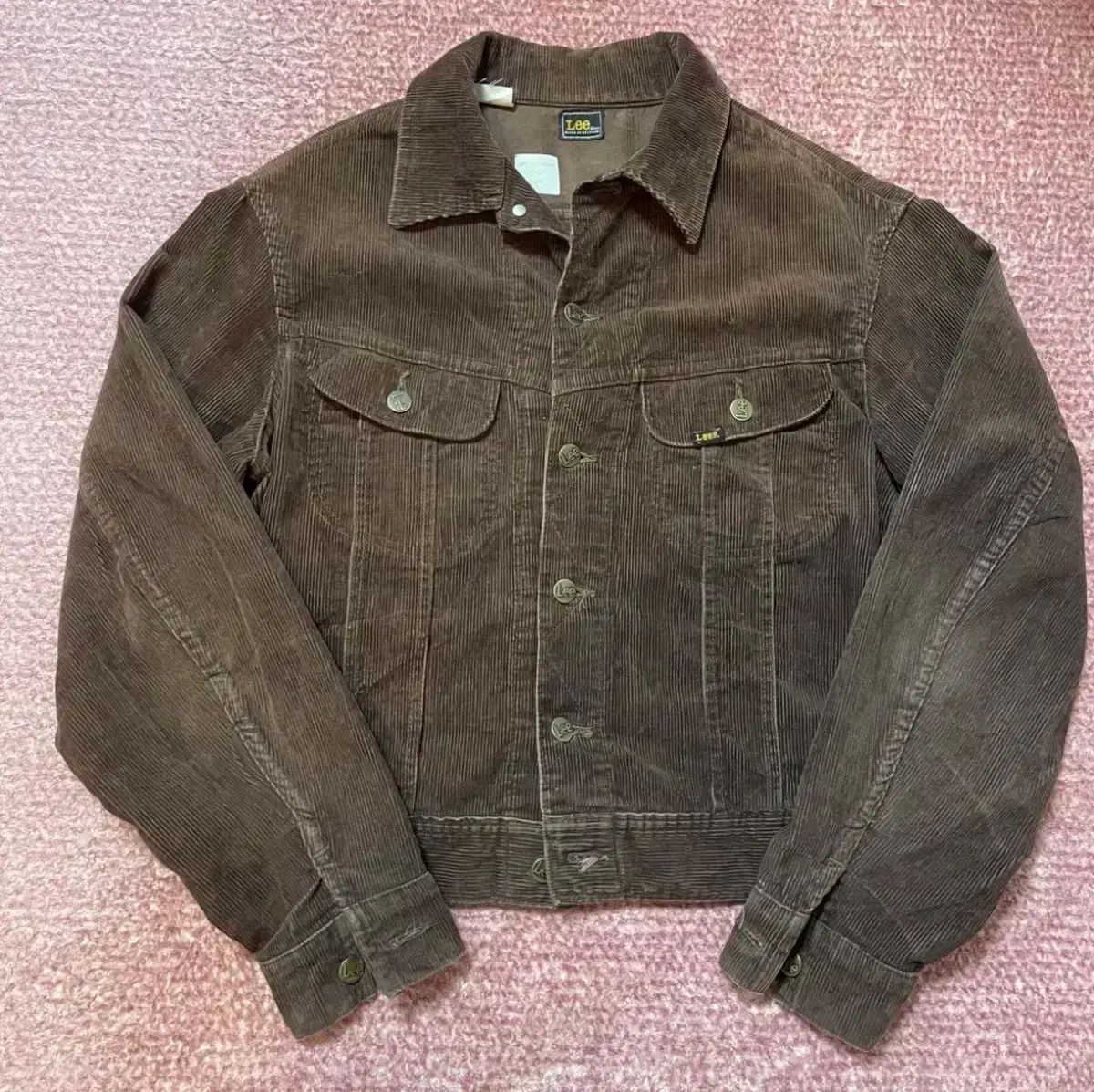 Lee 101 j コーデュロイ ヴィンテージ ジャケット ダークブラウン M 100