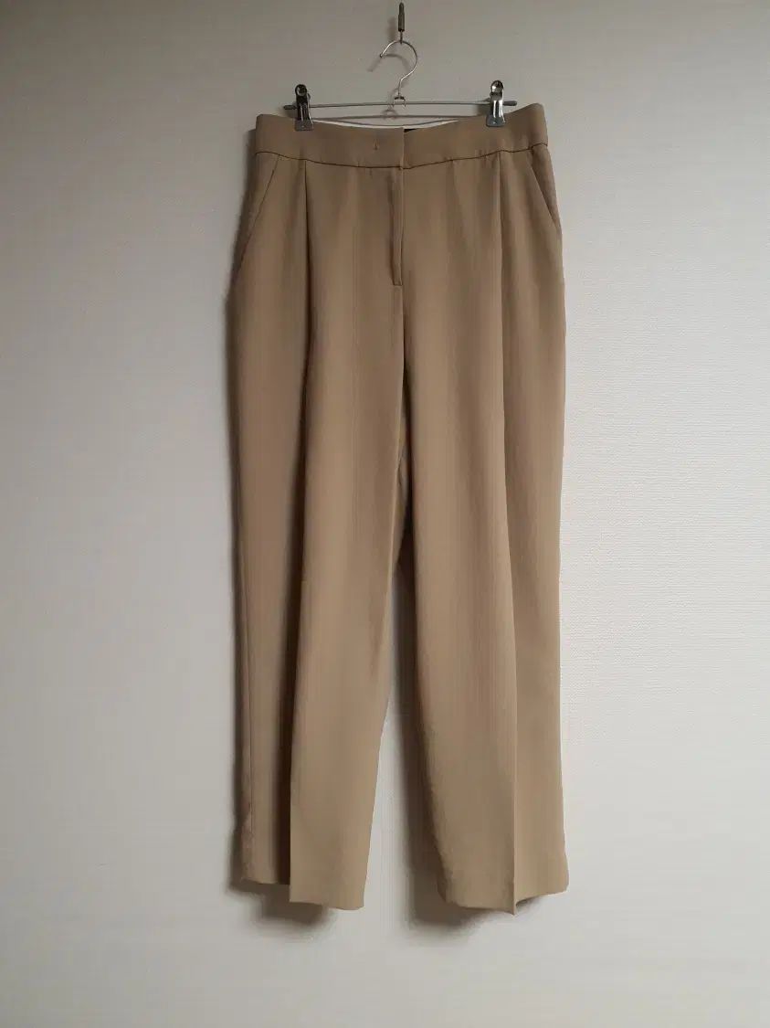 ランバン ベージュ COLOR ピンタック ルーズフィット パンツ 66 サイズ