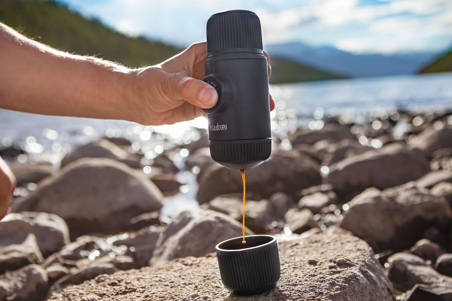 ワカコ WACACO アウトドア ナノプレッソ グレー エスプレッソマシン