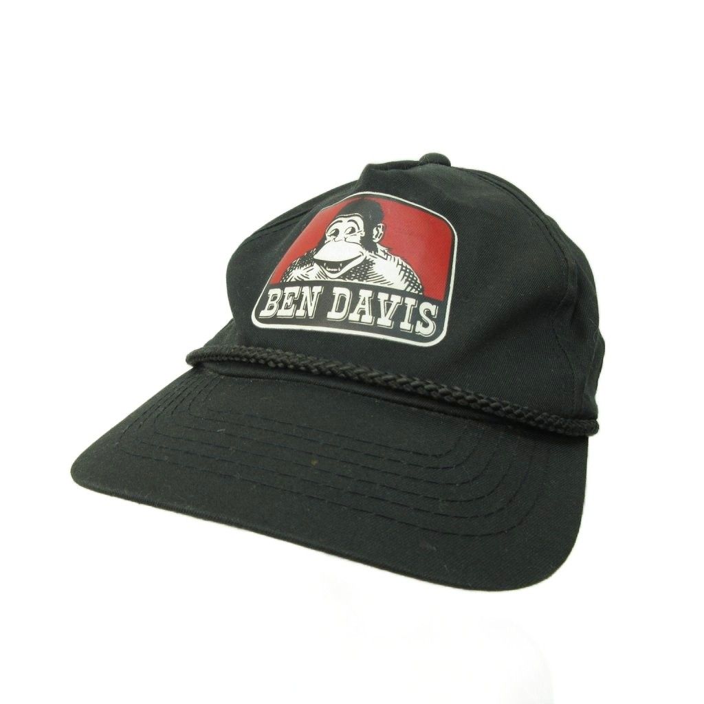 ベンデイビス BEN DAVIS 90s トラッカーキャップ 帽子 ロゴ 6パネル 黒