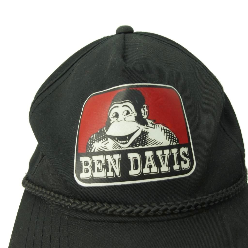 【中古】ベンデイビス BEN DAVIS 90s トラッカーキャップ 帽子 ロゴ 6パネル 黒 ブラック メンズ ベンデイビス BEN DAVIS 90s トラッカーキャップ 帽子 ロゴ 6パネル 黒