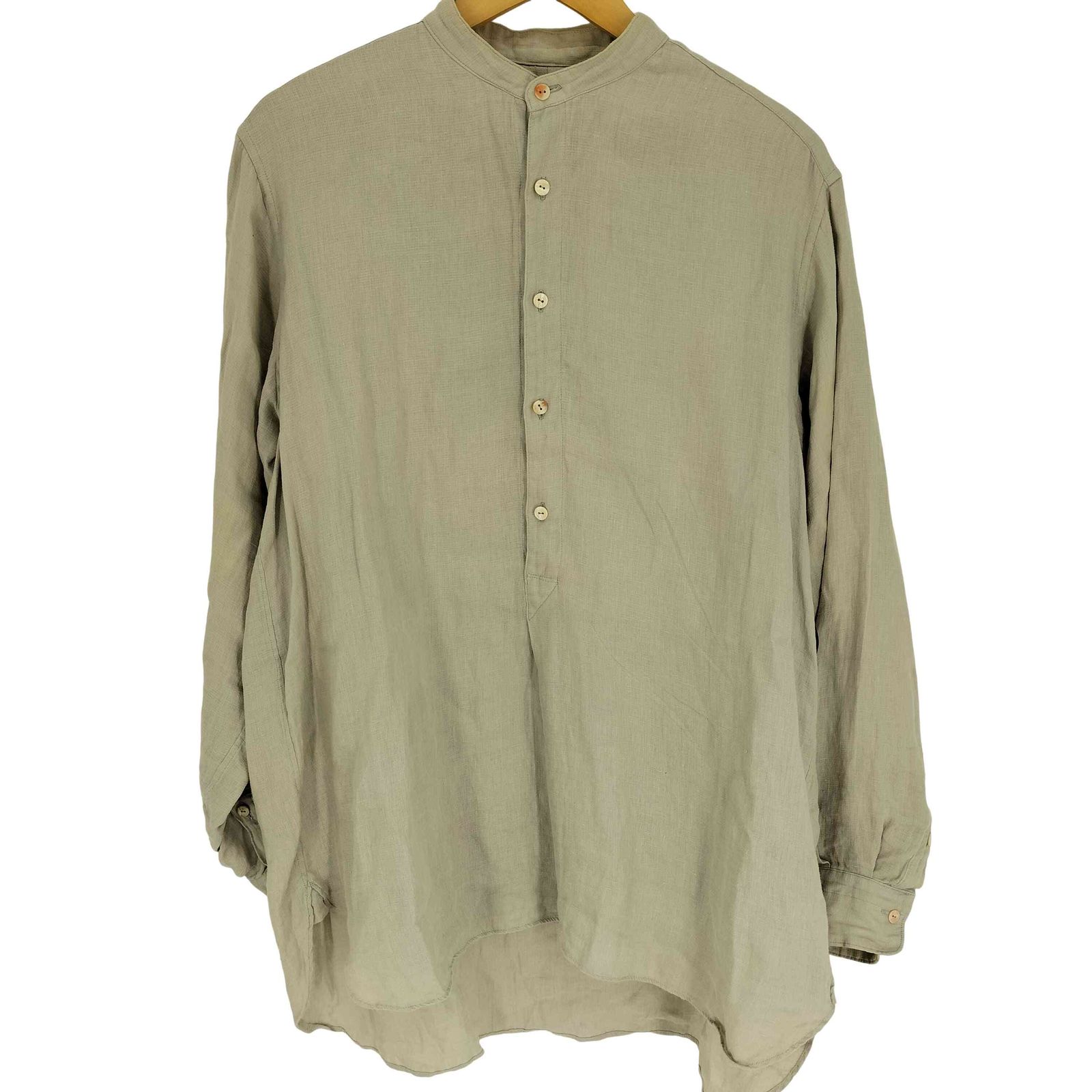 マーティーアンドサンズ MAATEE＆SONS 23 SS PULL OVER SHIRTS リネン プルオーバー シャツ メンズ JPN 2