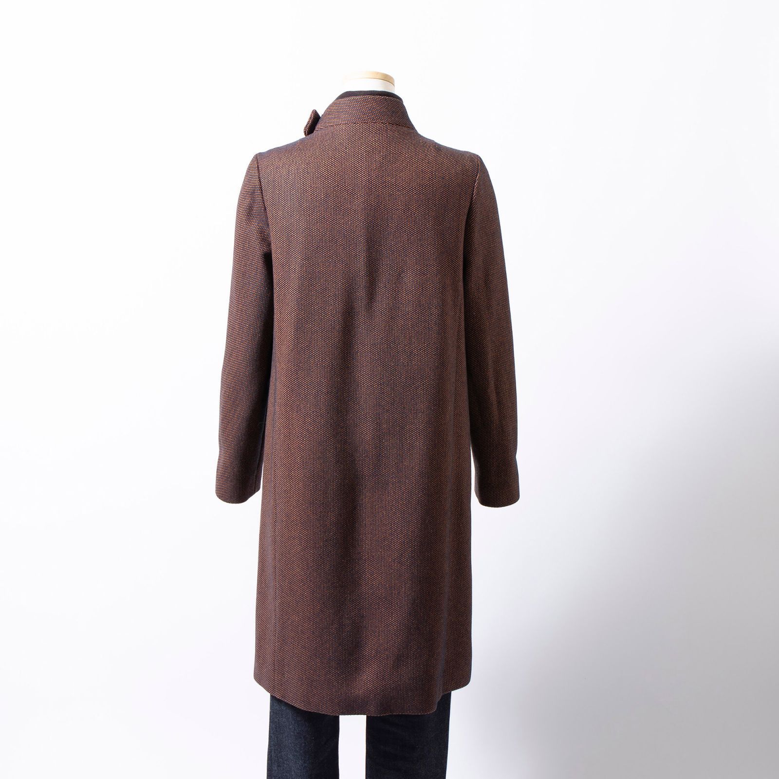 アーペーセー A.P.C. ロングコート スタンドカラー ブラウン系 S 