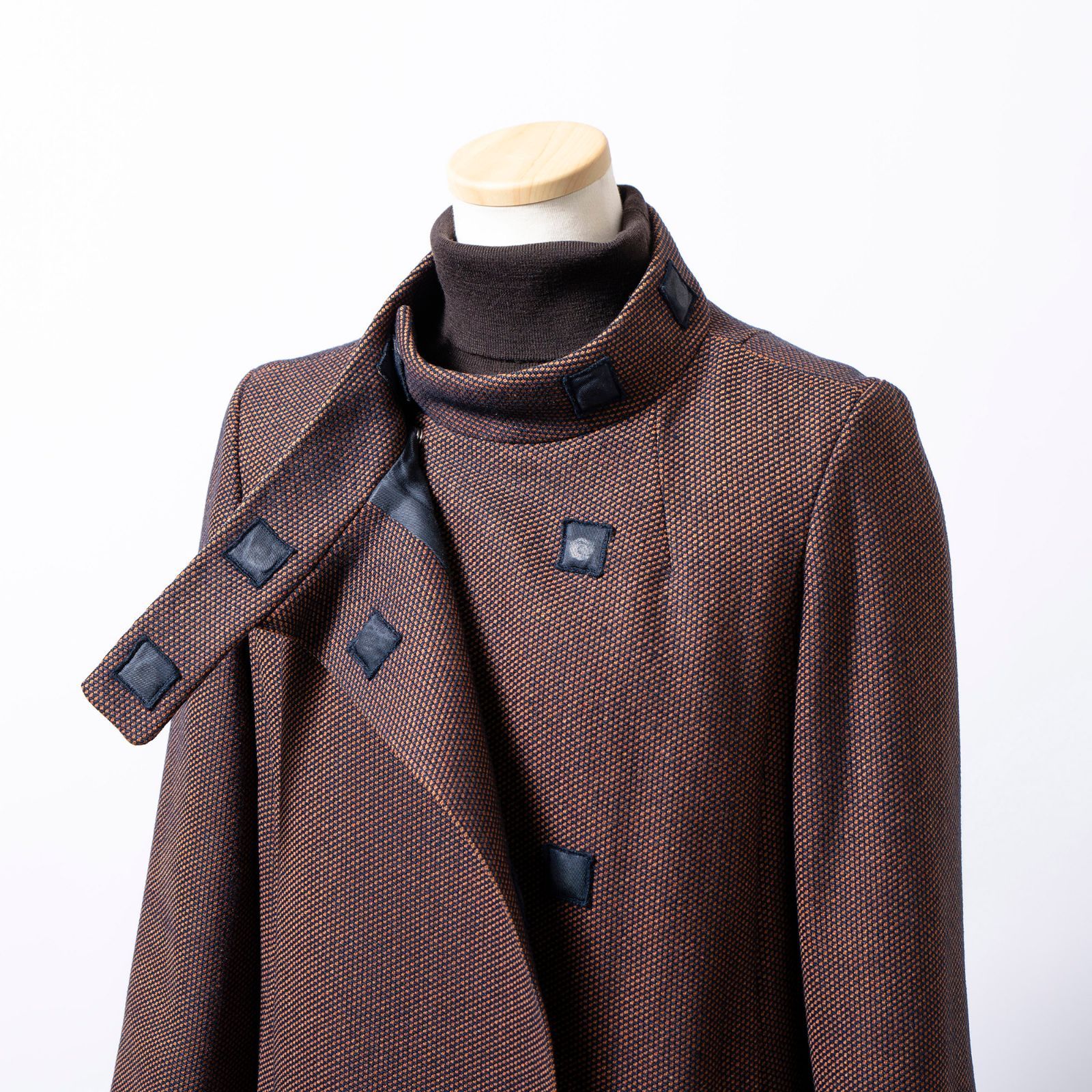 アーペーセー A.P.C. ロングコート スタンドカラー ブラウン系 S 