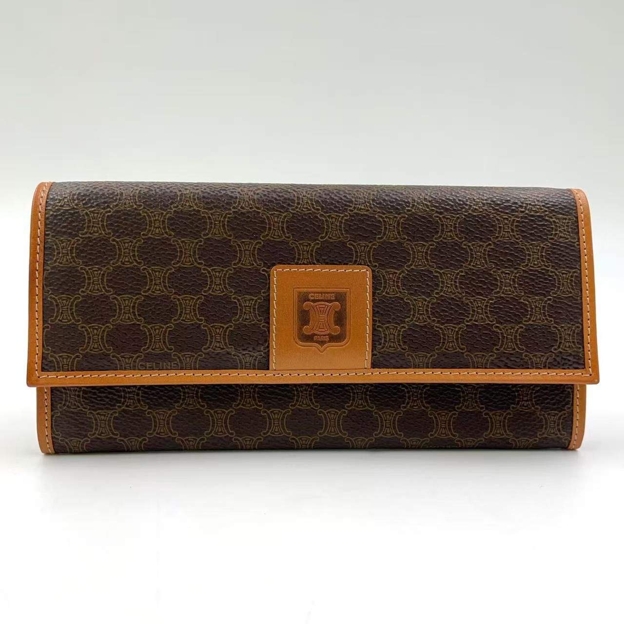 CELINE レザー×PVC ブラウン 財布 - メルカリ