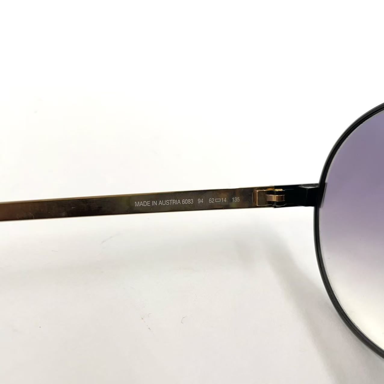 dunhill 6083 ティアドロップ プラスチック&times;メタル ブラック サングラス ゴールド