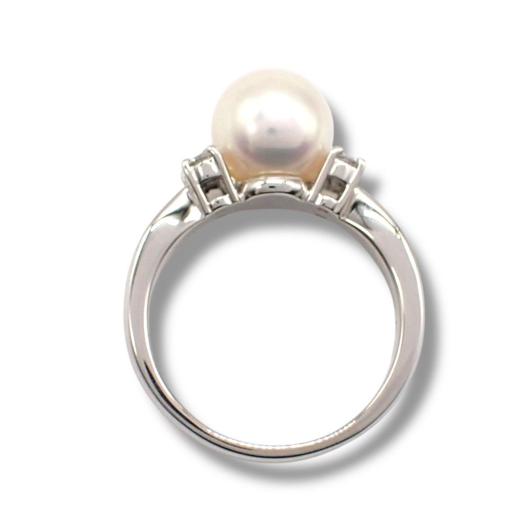 ミキモト MIKIMOTO 8.7mm あこや 真珠 パール ダイヤモンド ダイヤ