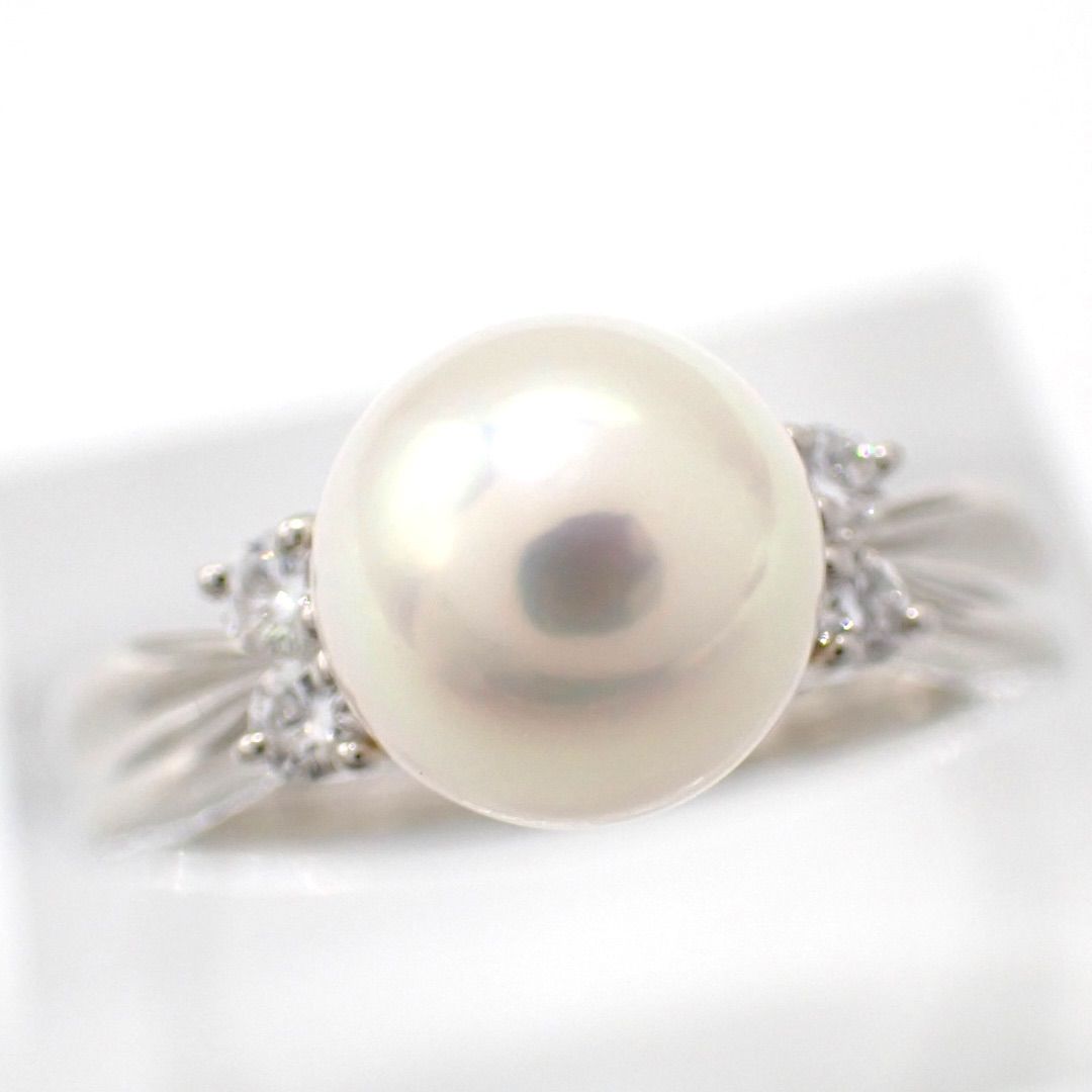 ミキモト MIKIMOTO 8.7mm あこや 真珠 パール ダイヤモンド ダイヤ