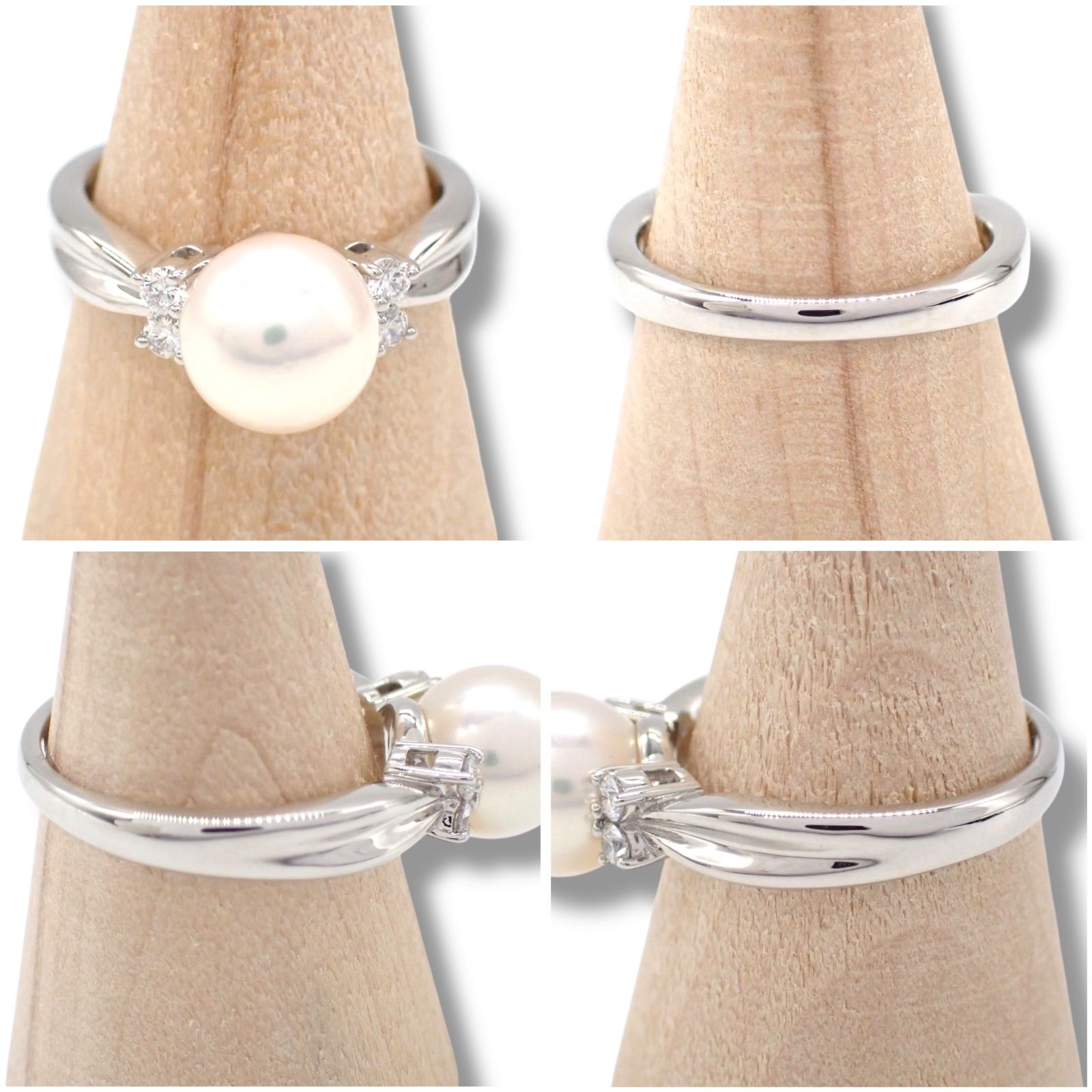 ミキモト MIKIMOTO 8.7mm あこや 真珠 パール ダイヤモンド ダイヤ