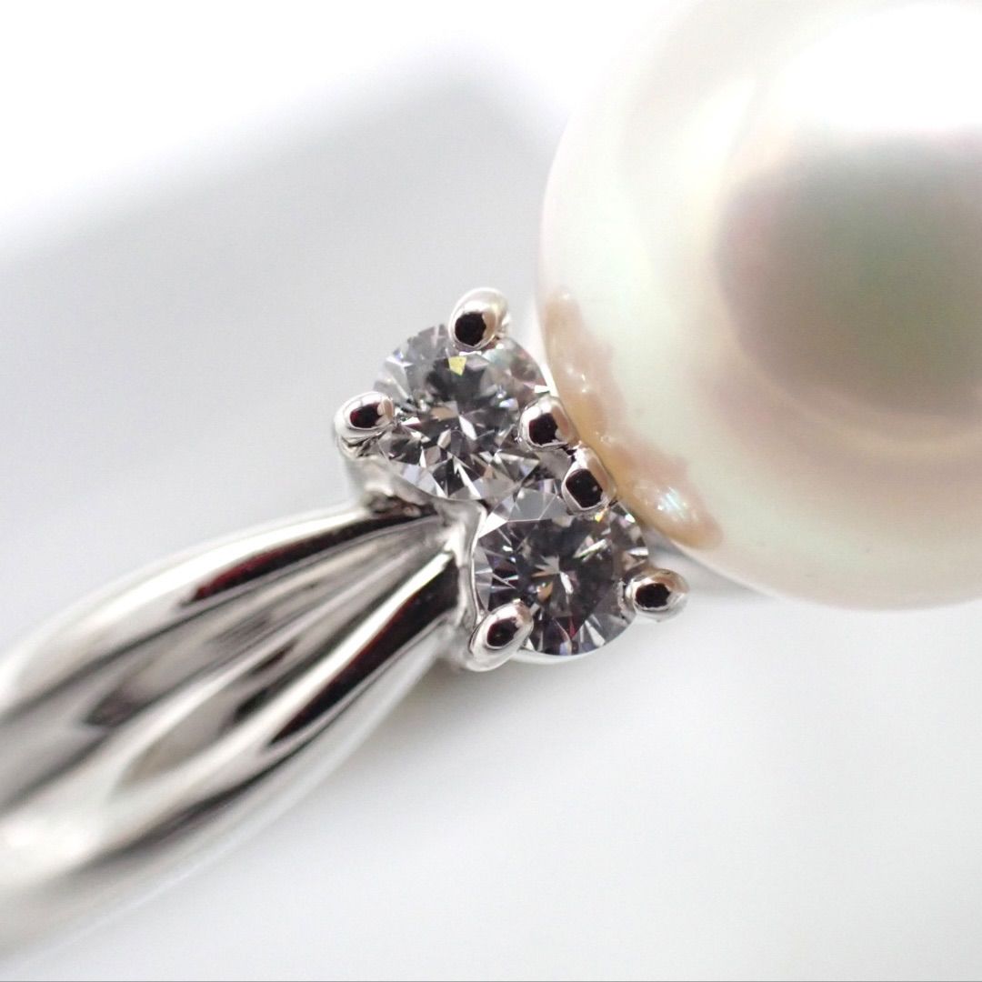 ミキモト MIKIMOTO 8.7mm あこや 真珠 パール ダイヤモンド ダイヤ