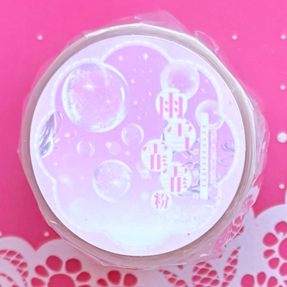 贝壳光 6 cm×5.1 mm ダイカット 雨雪霏霏粉 海外マスキングテープ 雪の結晶 泡