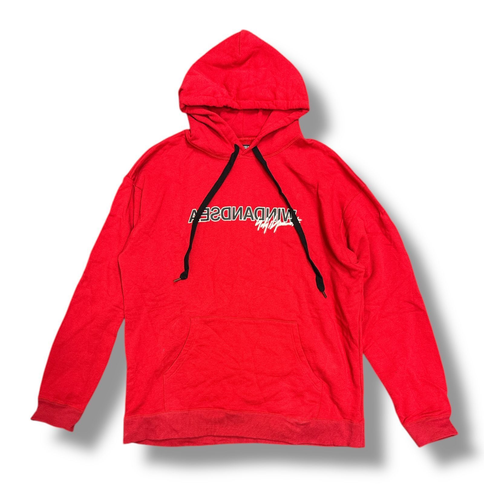 WIND AND SEA × YOHJI YAMAMOTO / パーカー/2/RED 参考上代33000円 WIND AND SEA × Yohji Yamamoto Reverse Logo Hoodie