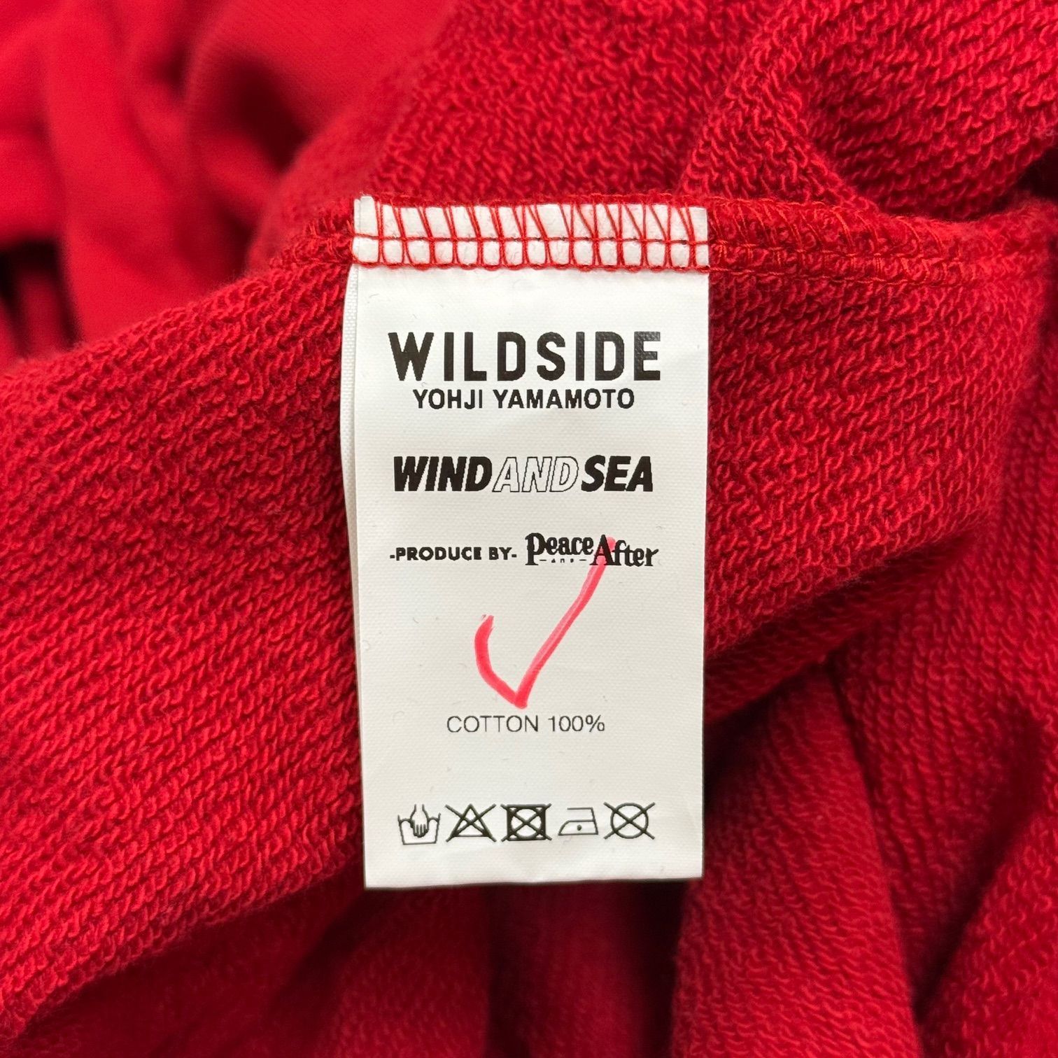 参考上代33000円 WIND AND SEA × Yohji Yamamoto Reverse Logo Hoodie