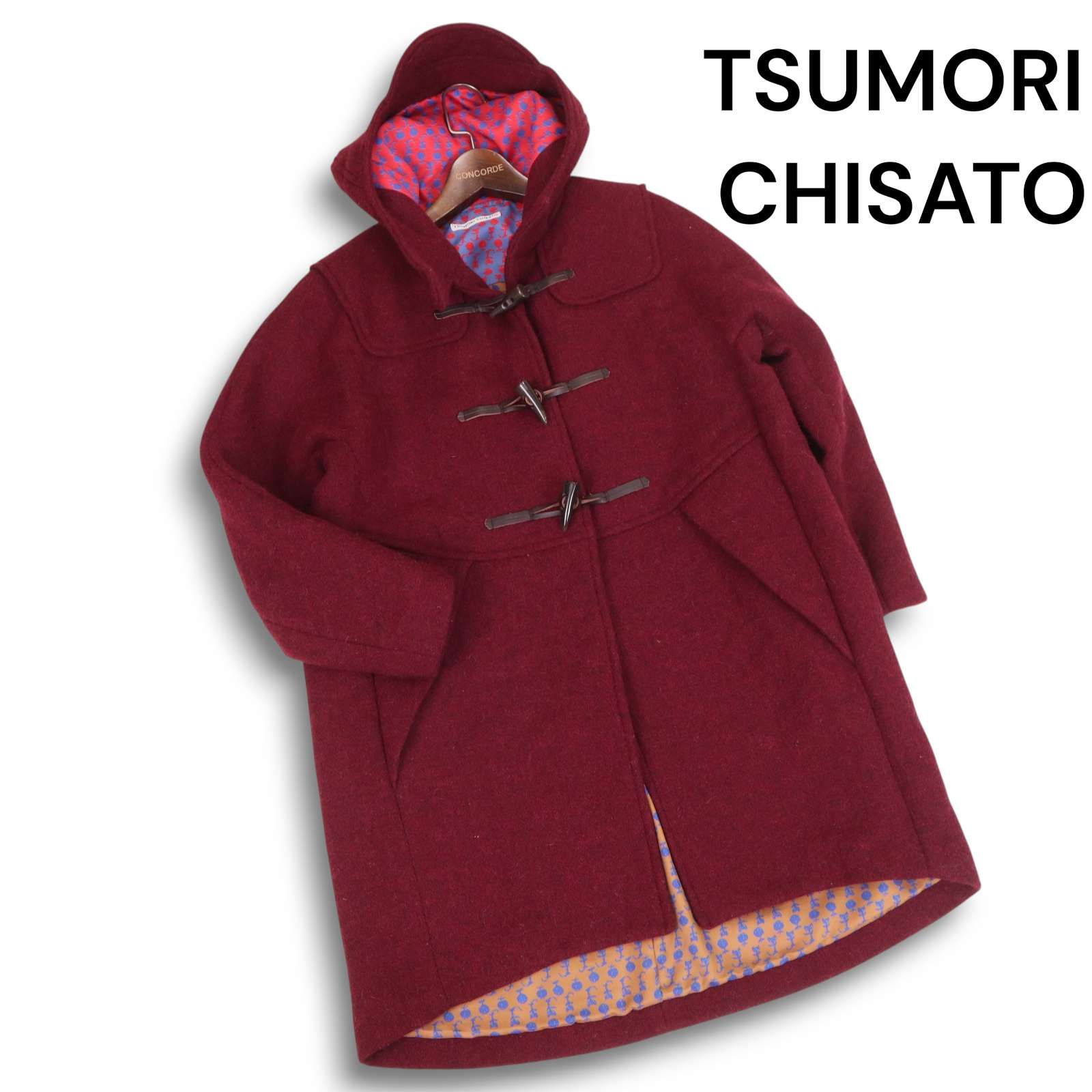 TSUMORI CHISATO ツモリチサト 秋冬 裏地 猫 リンゴ柄♪ ウール 
