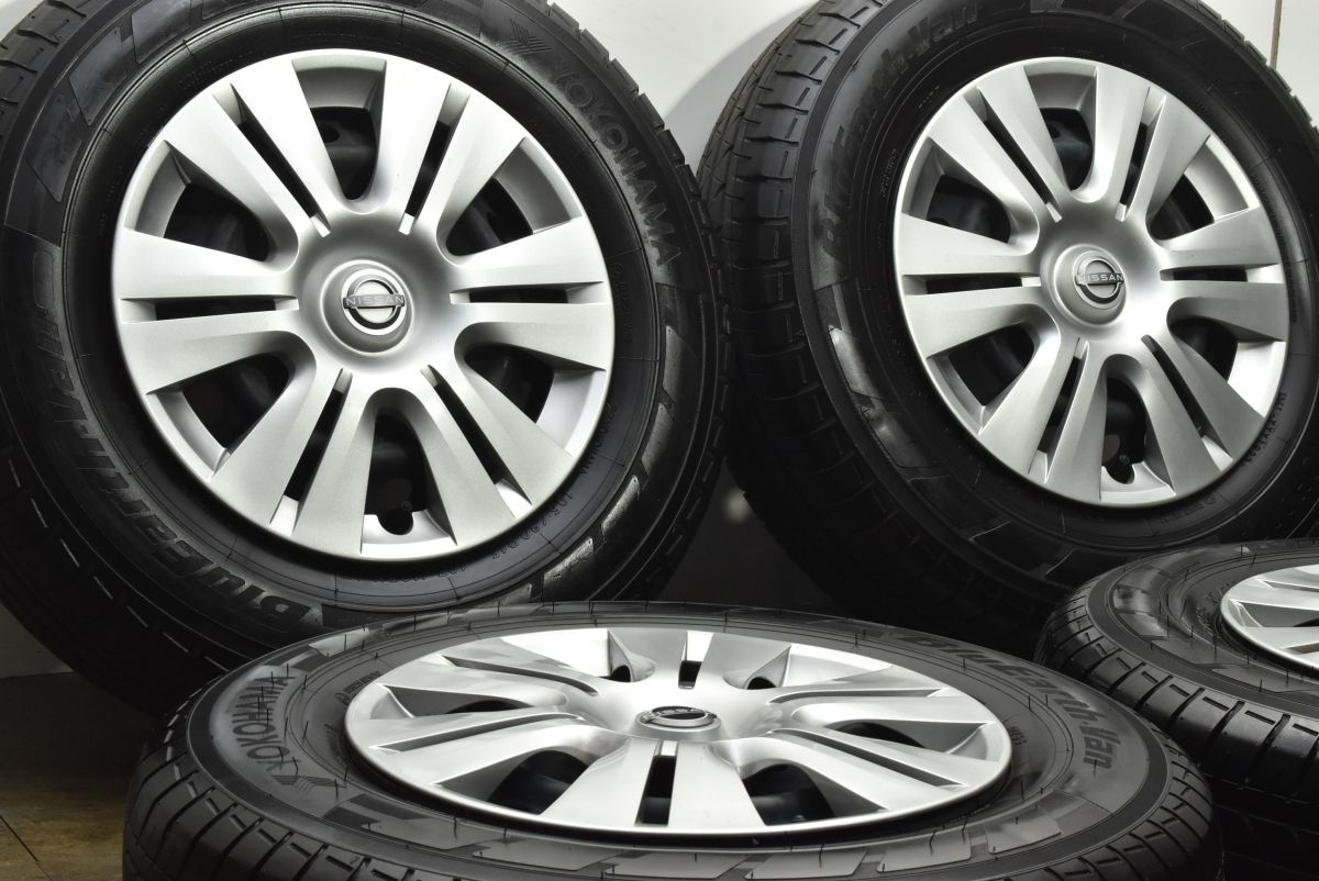 程度良好 日産 NV 350 キャラバン 15 in 5 J 45 PCD 139 7 ヨコハマ ブルーアースVAN 195 80 R 107 105 N LT 23年製造 4本セット