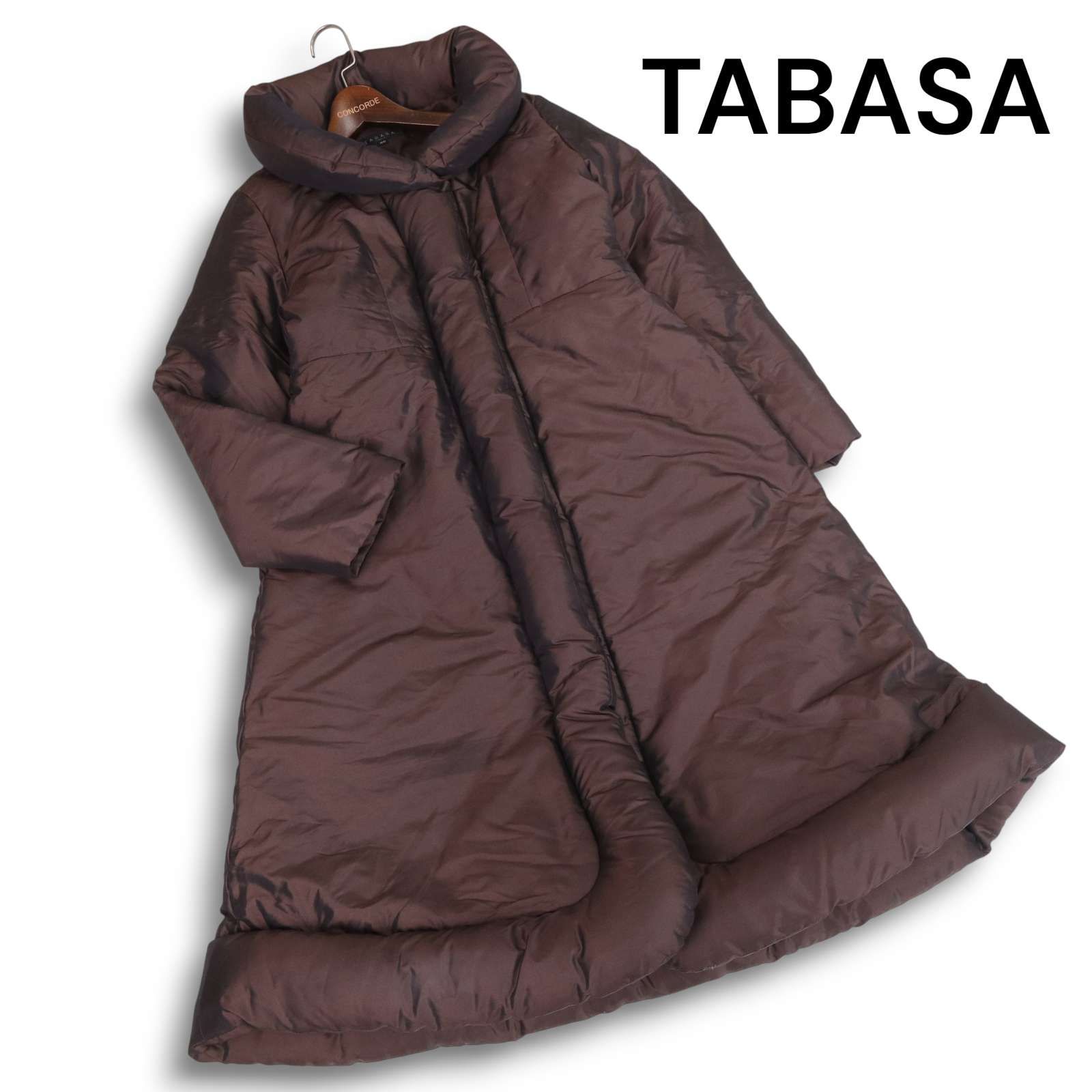 TABASA タバサ 秋冬☆ Aライン ボリュームカラー ロング ダウン コート 