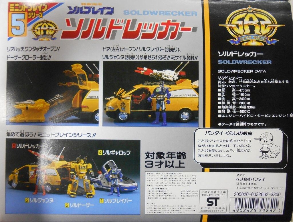 バンダイ ミニットブレインシリーズ 特救指令ソルブレイン ソルド