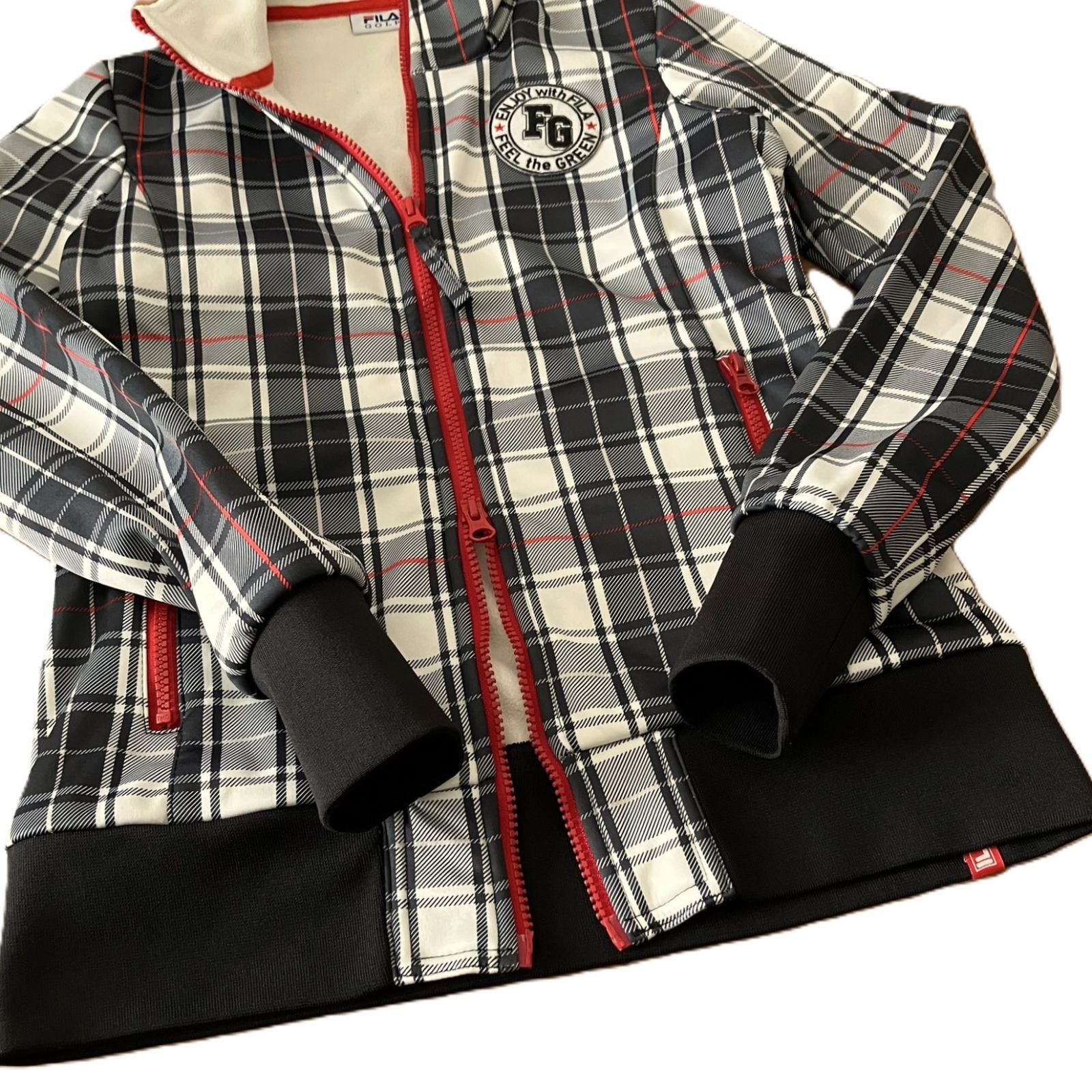 FILA GOLF/フィラゴルフ】ジップアップ ジャケット チェック柄 ゴルフ