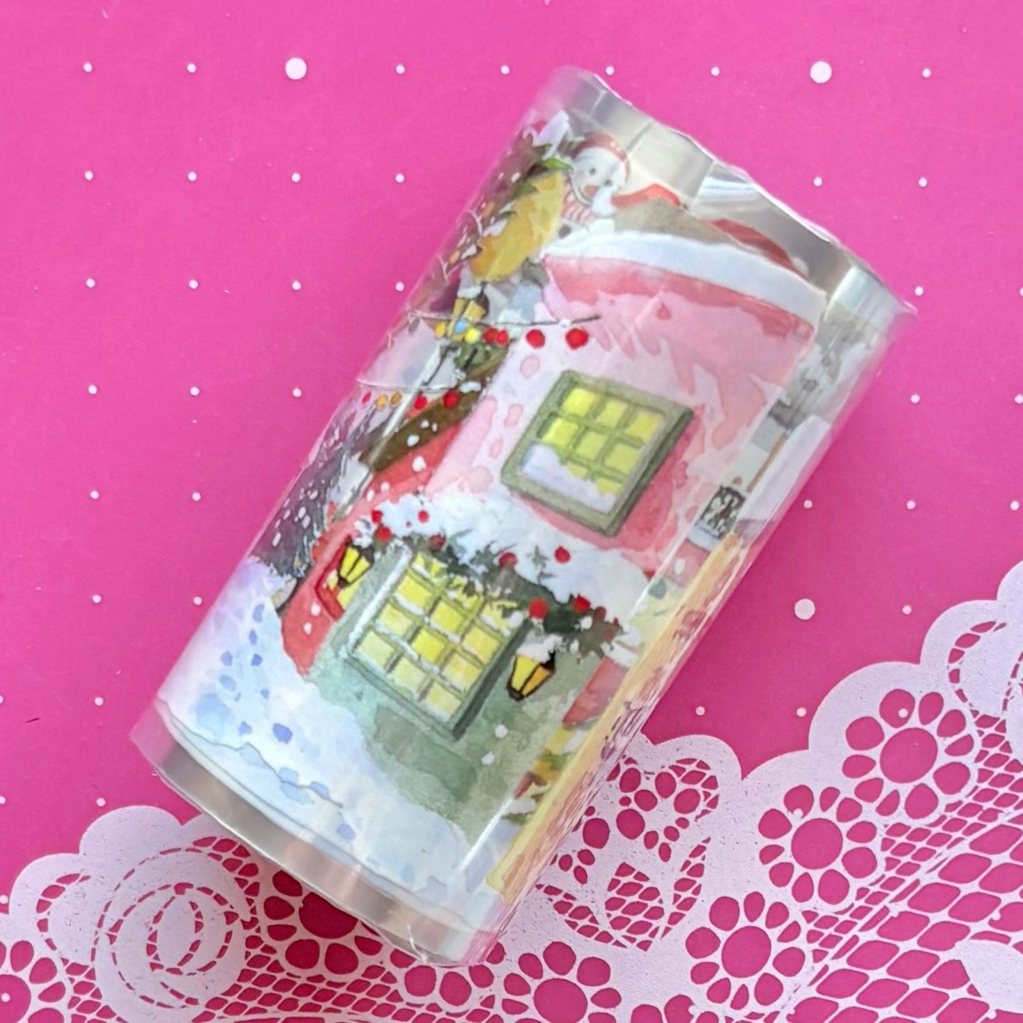 PET 圣诞街头 7 cm 5 m 100 loop 海外マスキングテープ 海外マステ 冬 雪景色