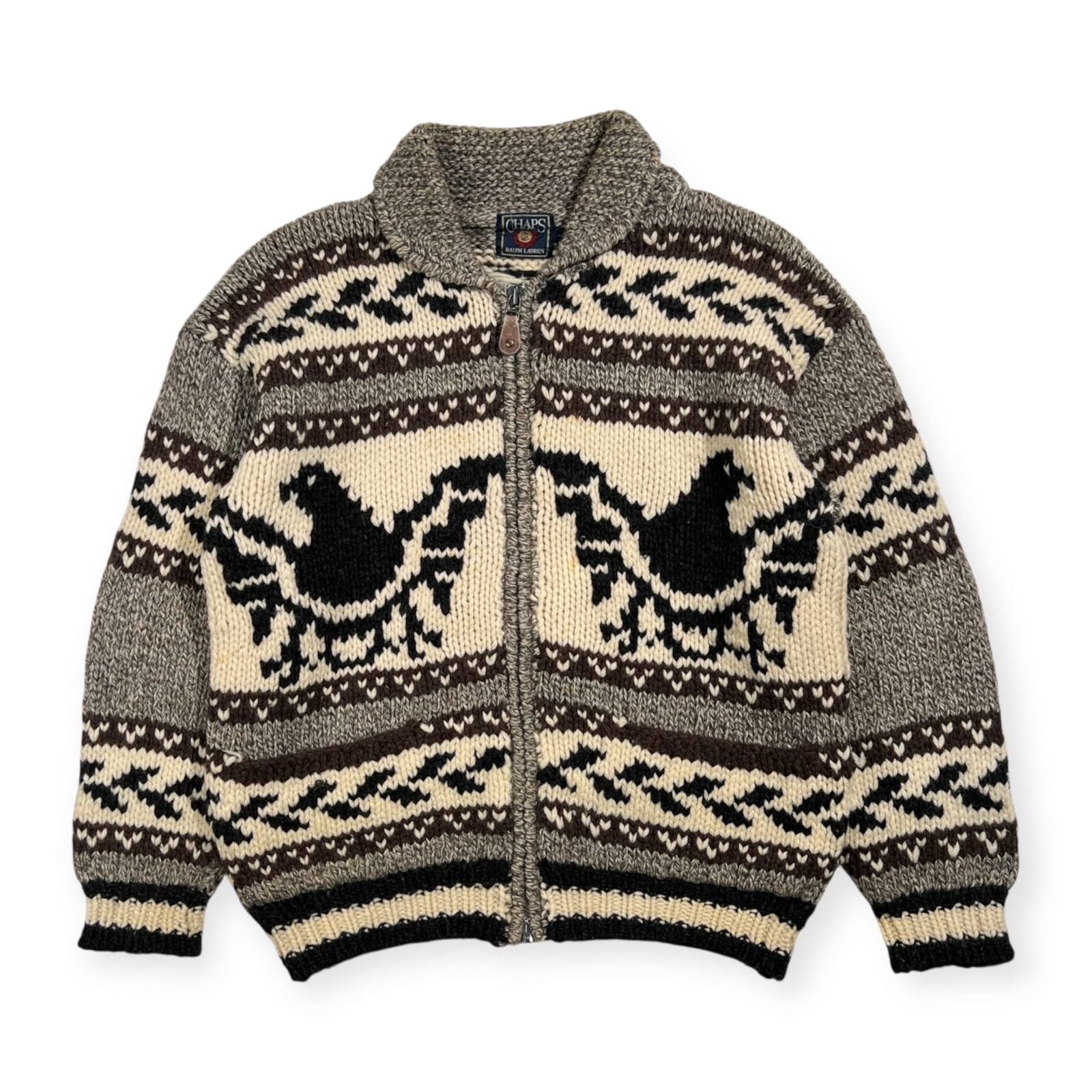 90s CHAPS RALPH LAUREN チャップス ラルフローレン ジップ カウチン