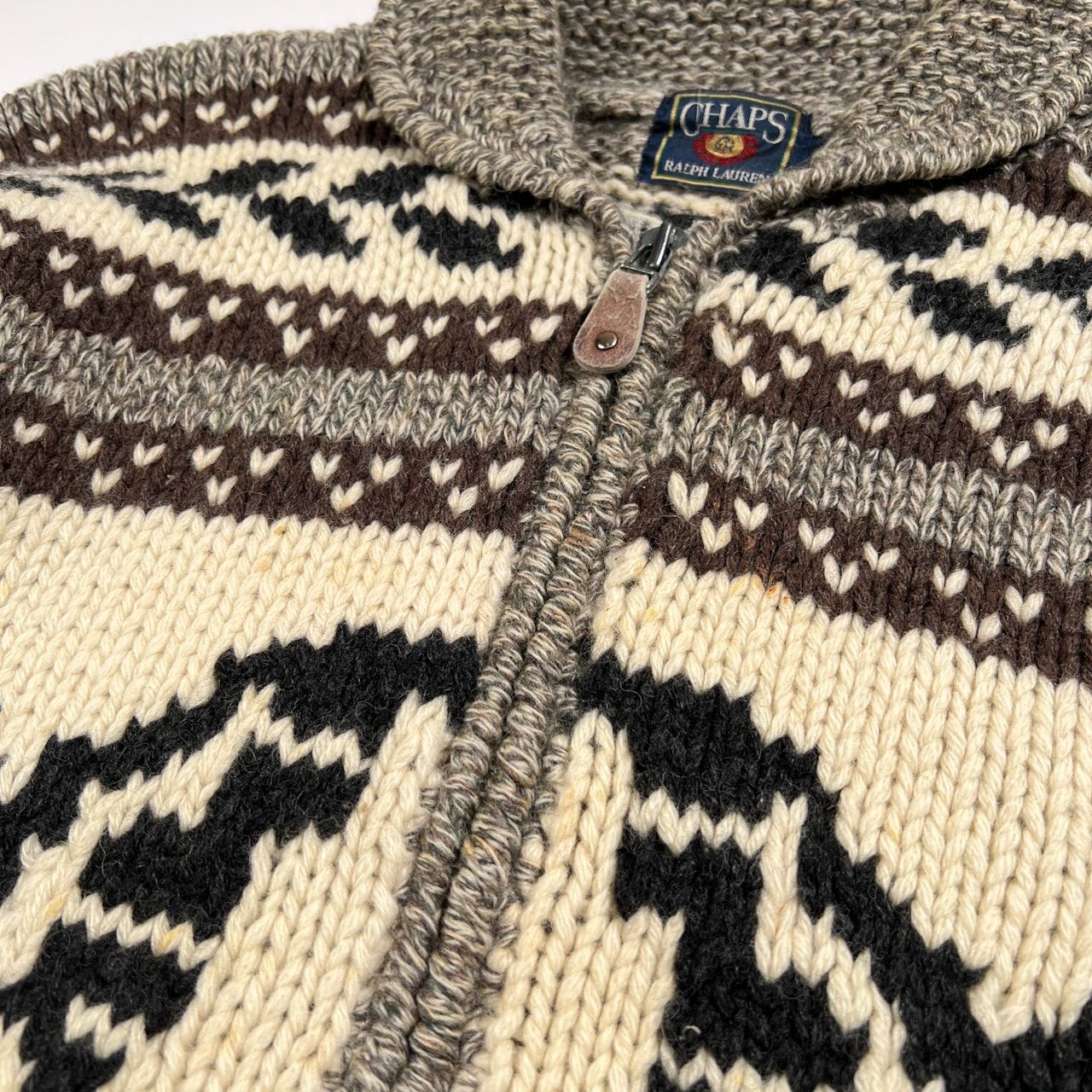 90s CHAPS RALPH LAUREN チャップス ラルフローレン ジップ カウチン 