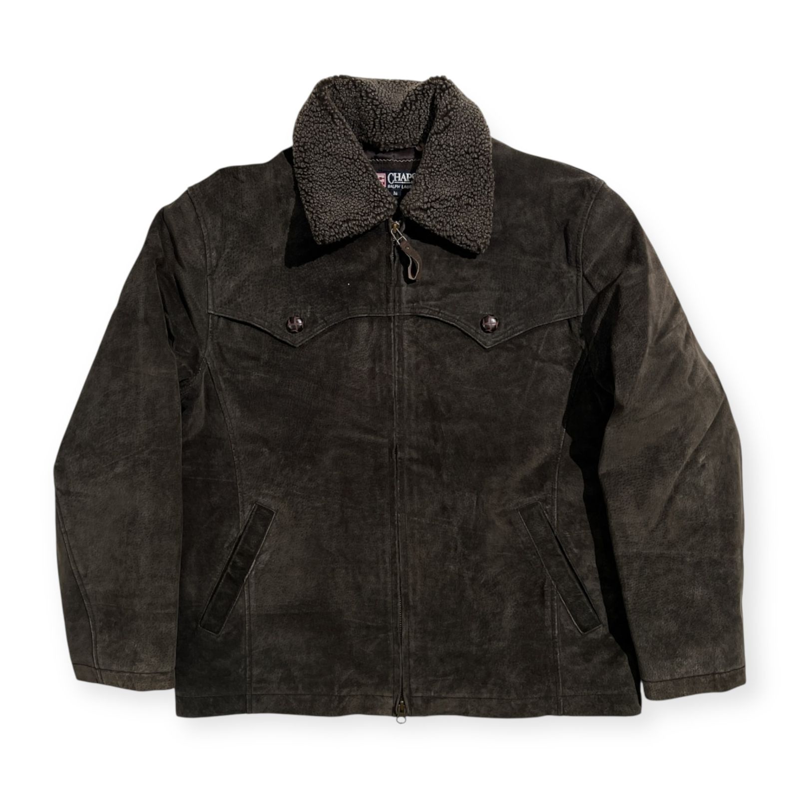 CHAPS RALPH LAUREN チャップス ラルフローレン 襟ボア 本革