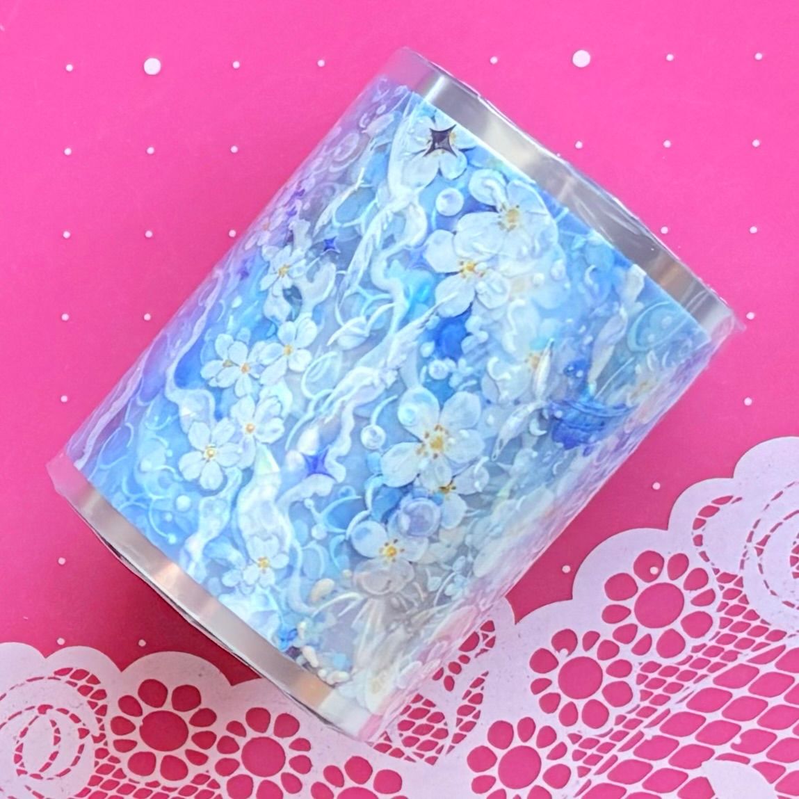 贝壳光 月海花眠 6 cm×10 m 100 cm loop 海外マスキングテープ 海外マステ 波