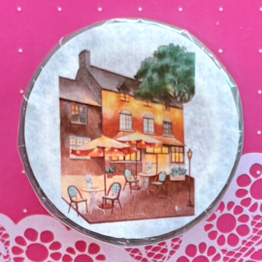 贝壳光 ダイカット加工 都市夜景 7.5 cm×5 m 海外マスキングテープ 海外マステ