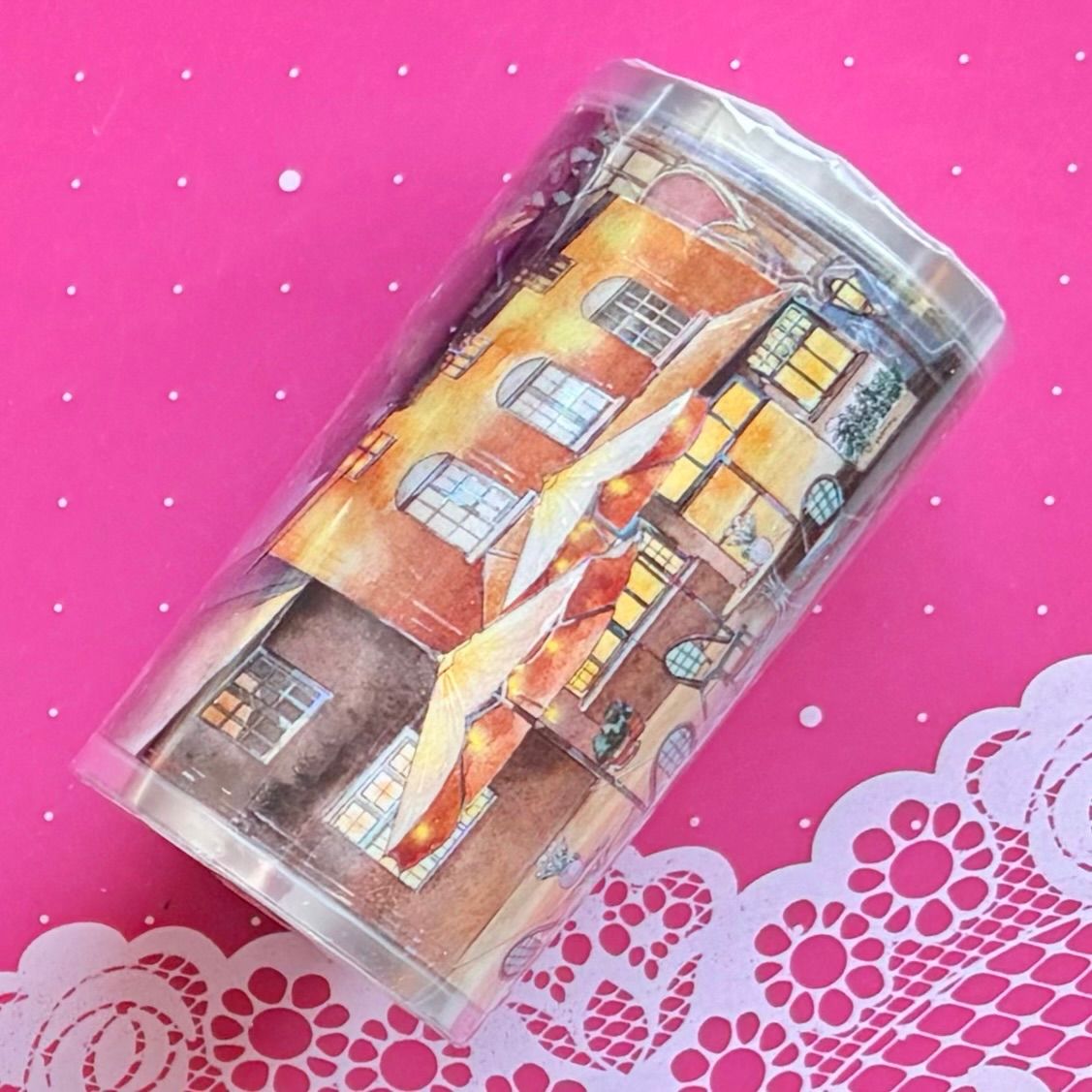 贝壳光 ダイカット加工 都市夜景 7 5 cm m 海外マスキングテープ 海外マステ