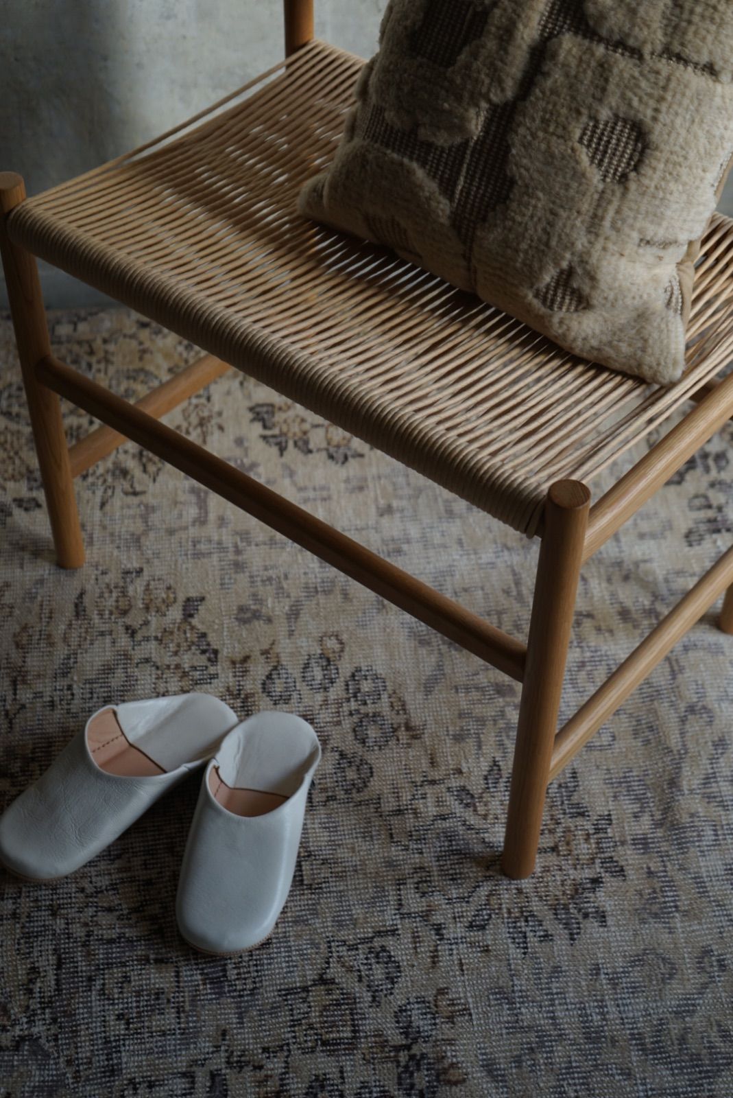 ヴィンテージラグ トルコ イスパルタ ベージュ 1970年代 253 × 168 cm