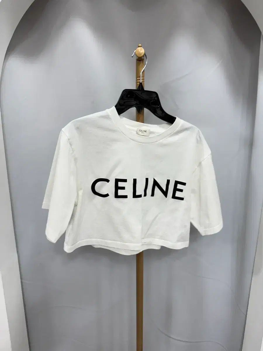 Celine セリーヌ クロップド 半袖Tシャツ XS