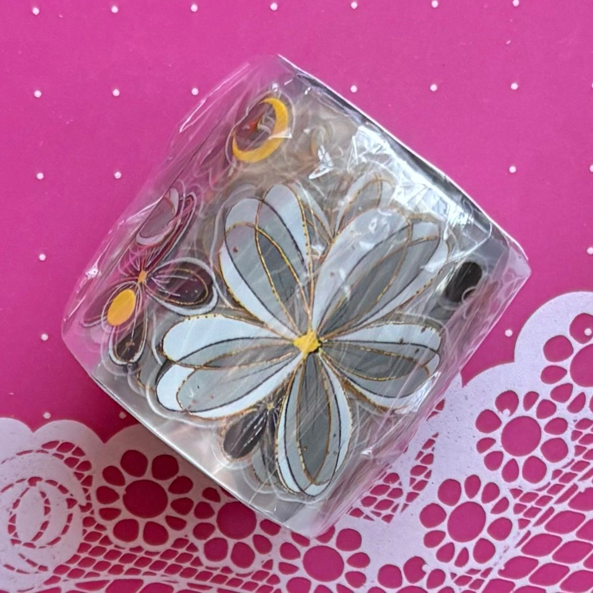 烫金 夜曲小章 ダイカット加工 4 cm×5 m 100 cm|loop 海外マスキングテープ 海外マステ 花