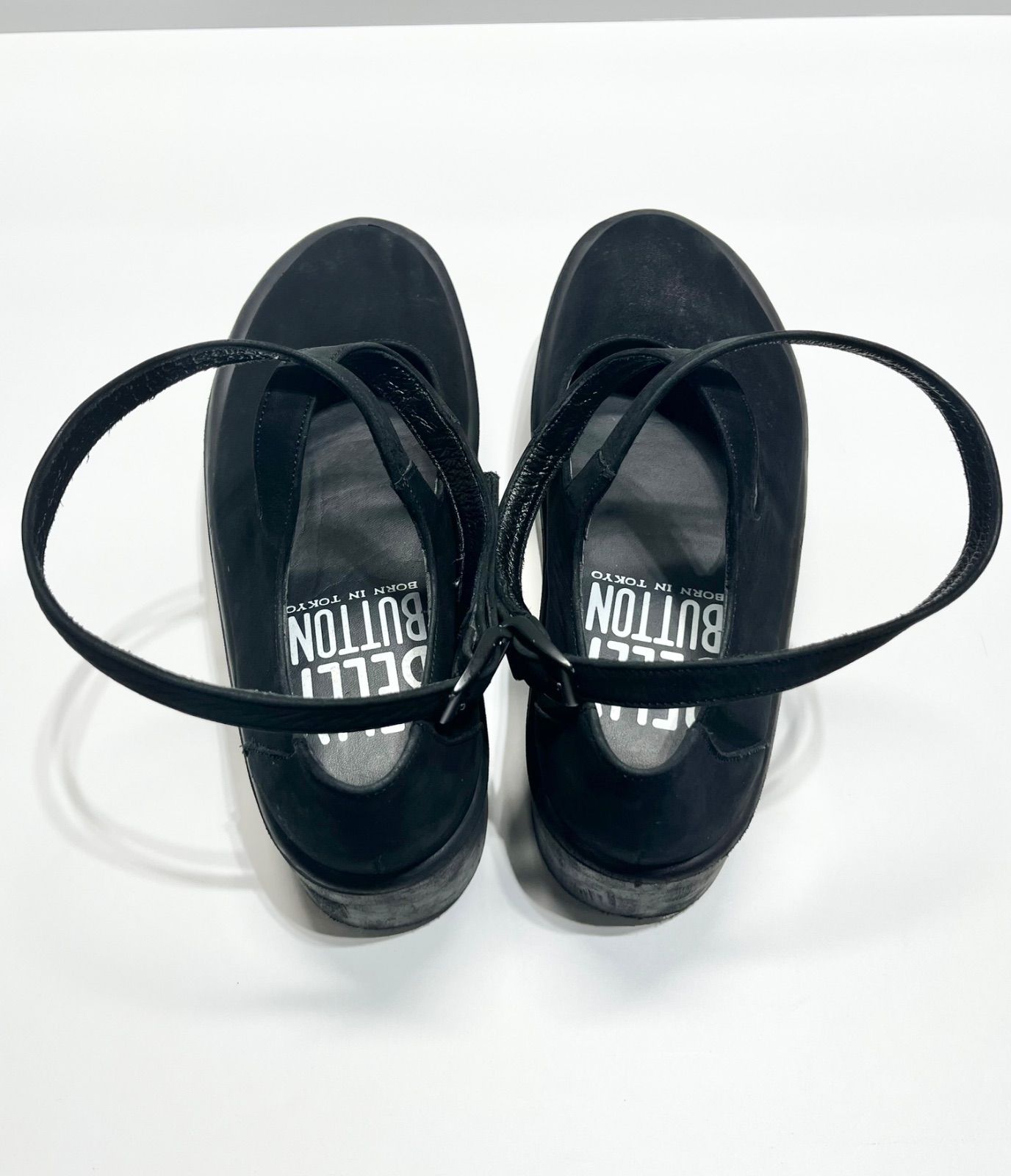 一方通行 　　　tokyo bopper ベルクロ 黒 ベリーボタン 厚底 TOKYO BOPPER ベリーボタン 厚底 ブラック 22㎝ BB871 - メルカリ