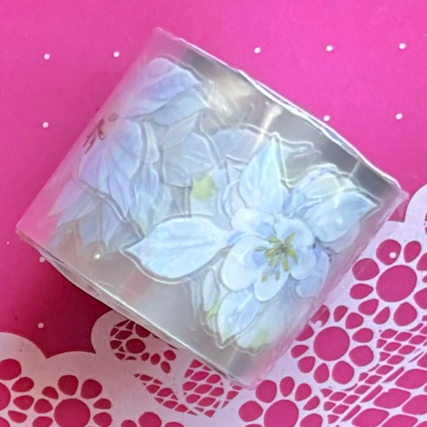 贝壳光 风花 ダイカット加工3.2 cm×6 m 200 cm|loop 海外マスキングテープ 海外マステ 花