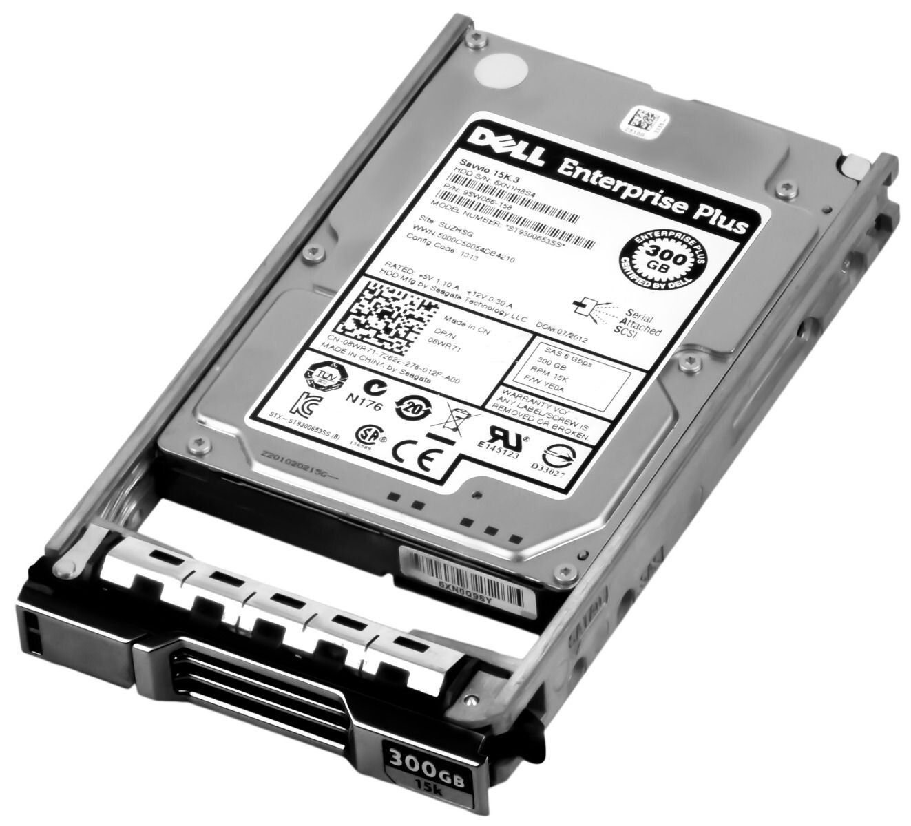 3年保証】Hard Drive Dell 08WR71 300GB 15000RPM 64MB SAS-2