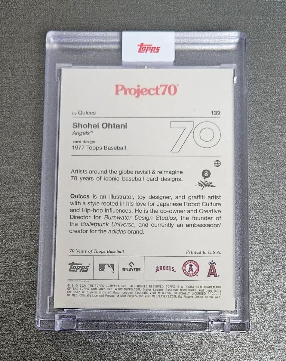 大谷翔平 Project 70 野球カード 2021