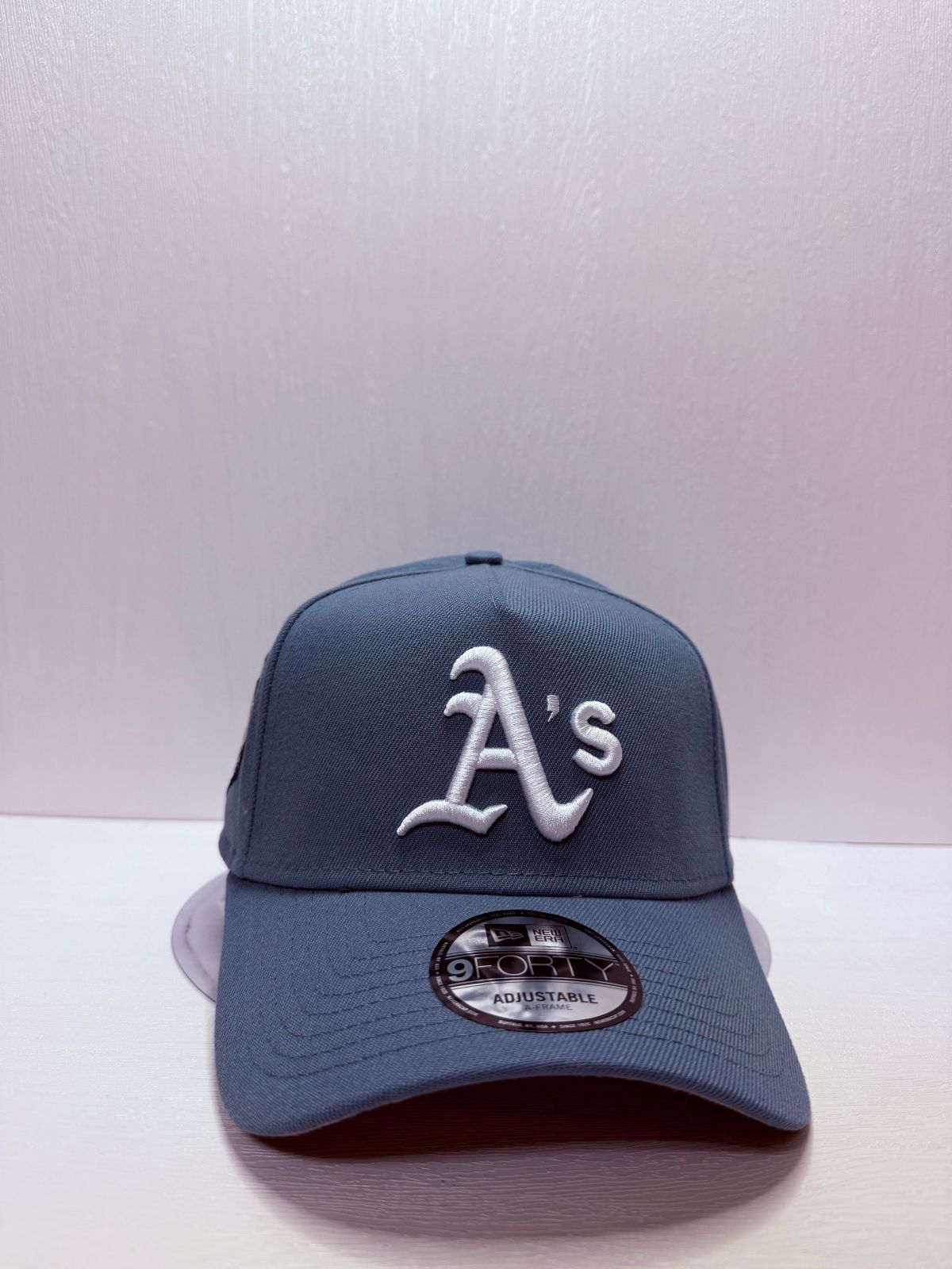 Newera オークランドアスレチックス オークランドコロシアム 9 forty A-FRAME スナップバックキャップ ブルーカラー