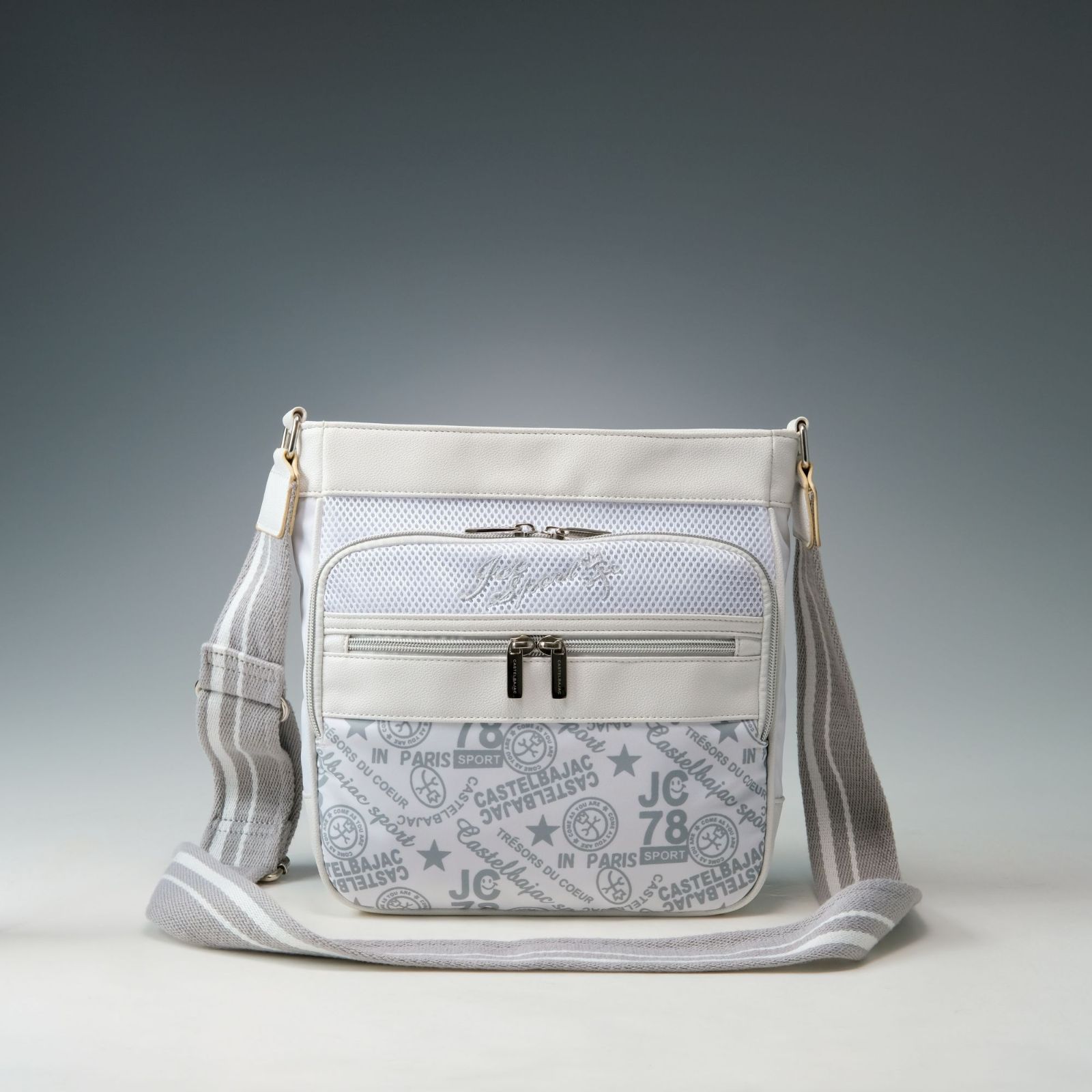 未使用級】カステルバジャック ショルダーバッグ 白 ホワイト 斜めがけ