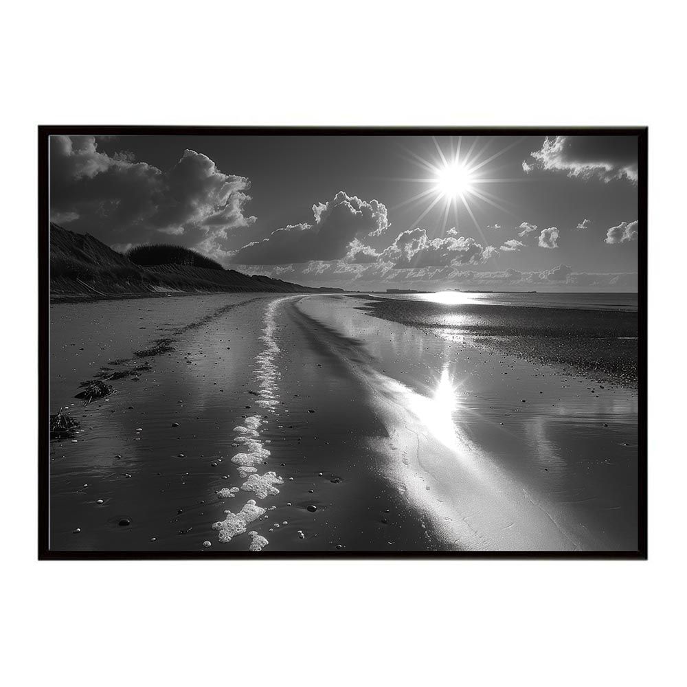 【B2サイズ（約51x73cm）】【lh-poster-5303】エモーショナルサーフ ヴィンテージ サーフ アンティーク 白黒 セピア ポスター インテリア アート 海岸 ヤシの木 海 ビーチ 夏 サーフィン